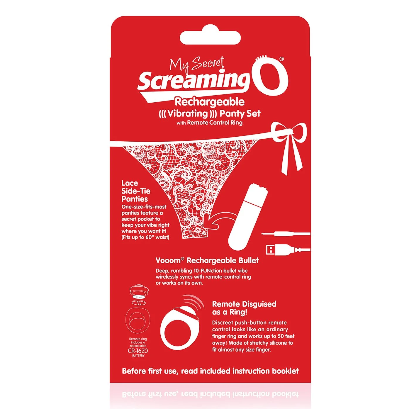 The Screaming O - Charged Remote Control Panty Vibe Rood