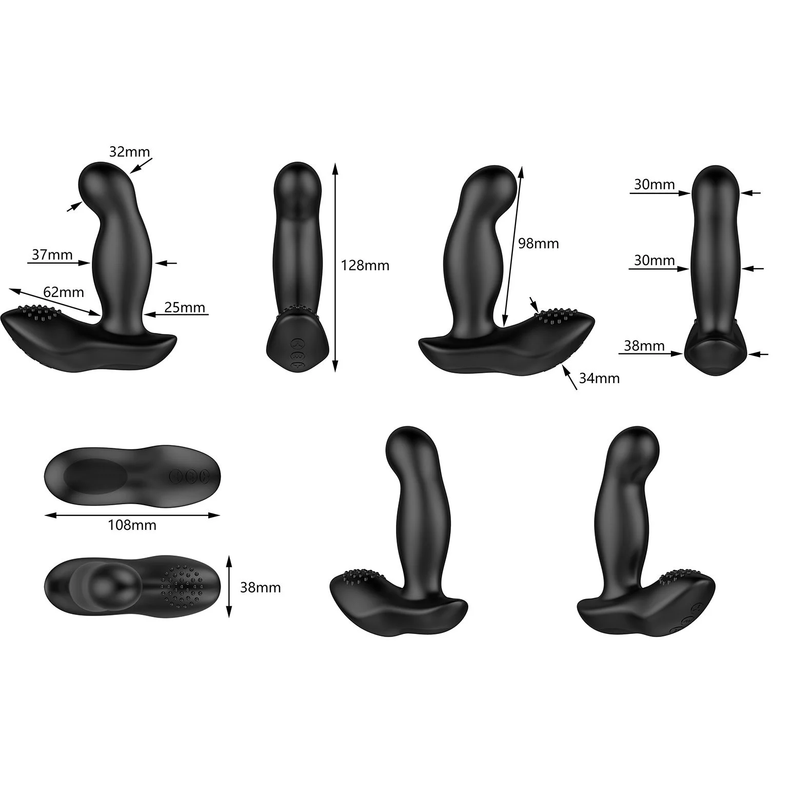 Nexus - Boost Vibrerende en Opblaasbare Prostaat Vibrator - diameter 4.6 cm
