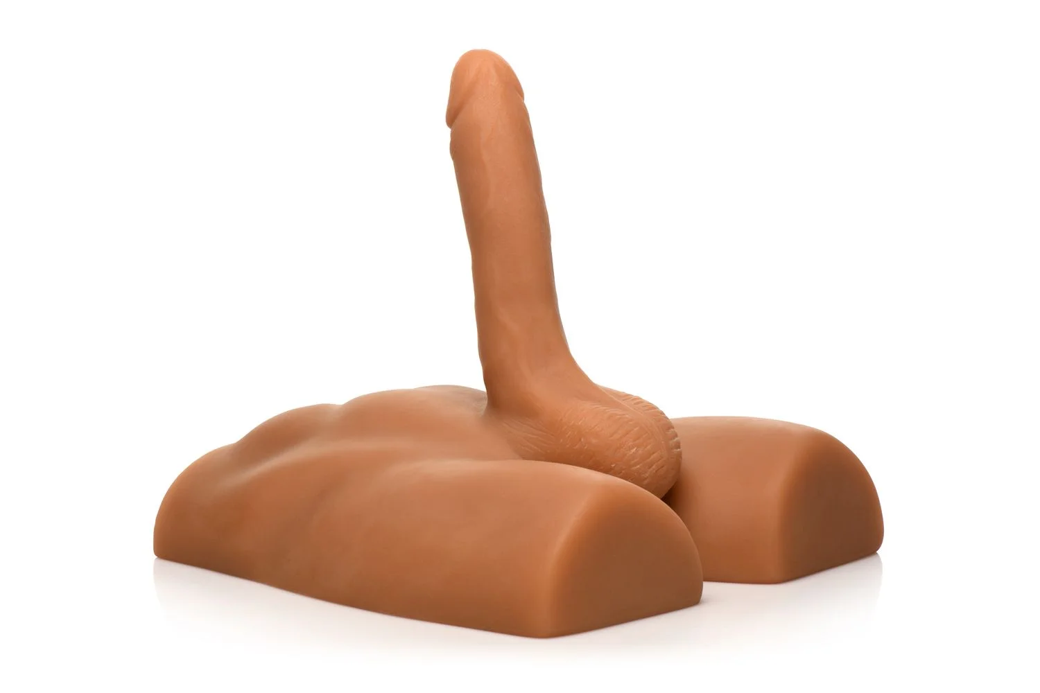 JOCK - Ass Masturbator met Positioneerbare Dildo - Mediumkleurig