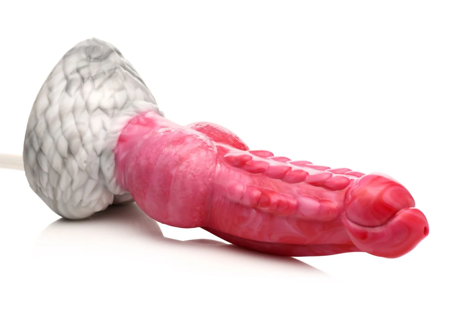 XR Brands - Resurrector Phoenix Spuitende Siliconen Dildo - Rood/Wit