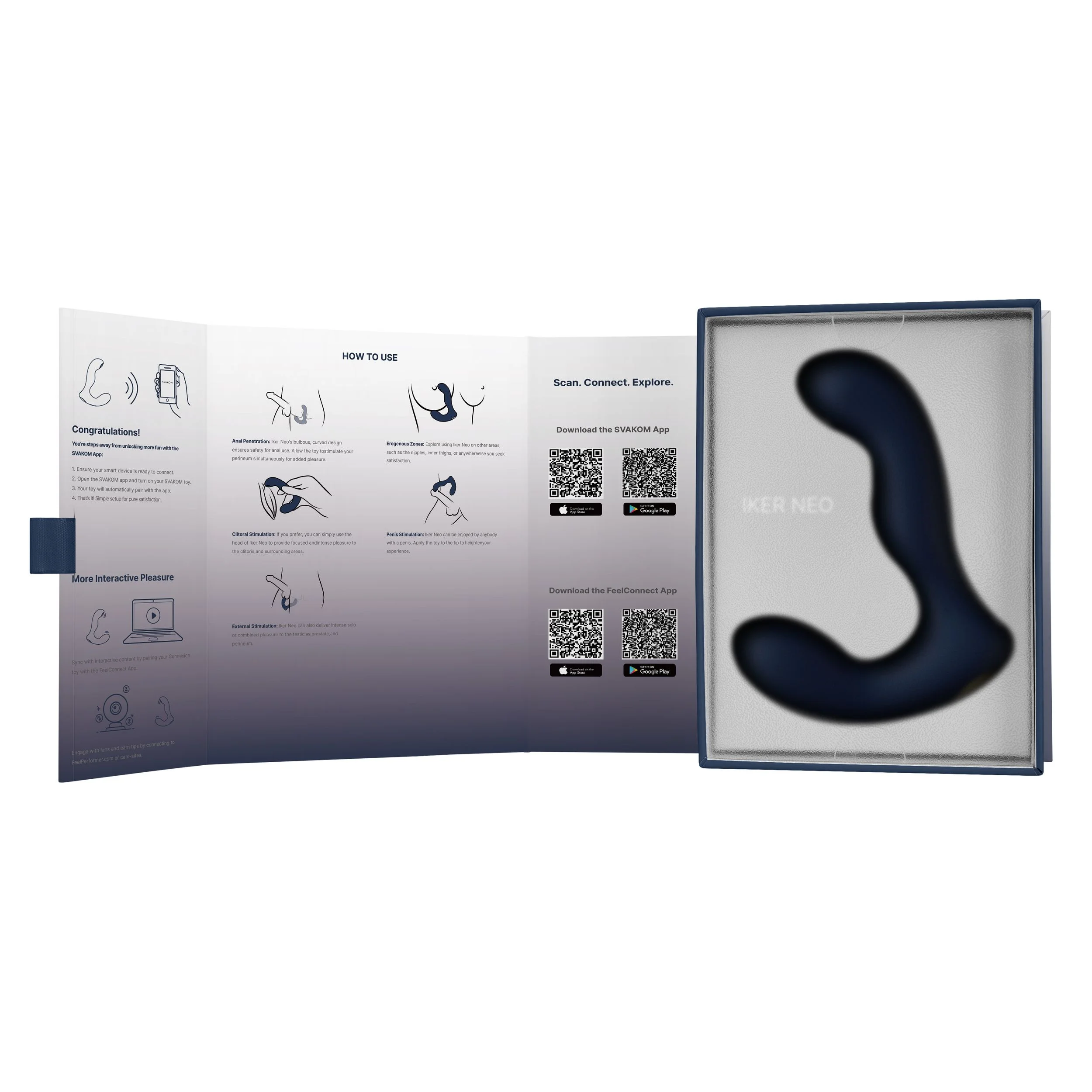 SVAKOM - Iker Neo Prostaat Vibrator - Blauw