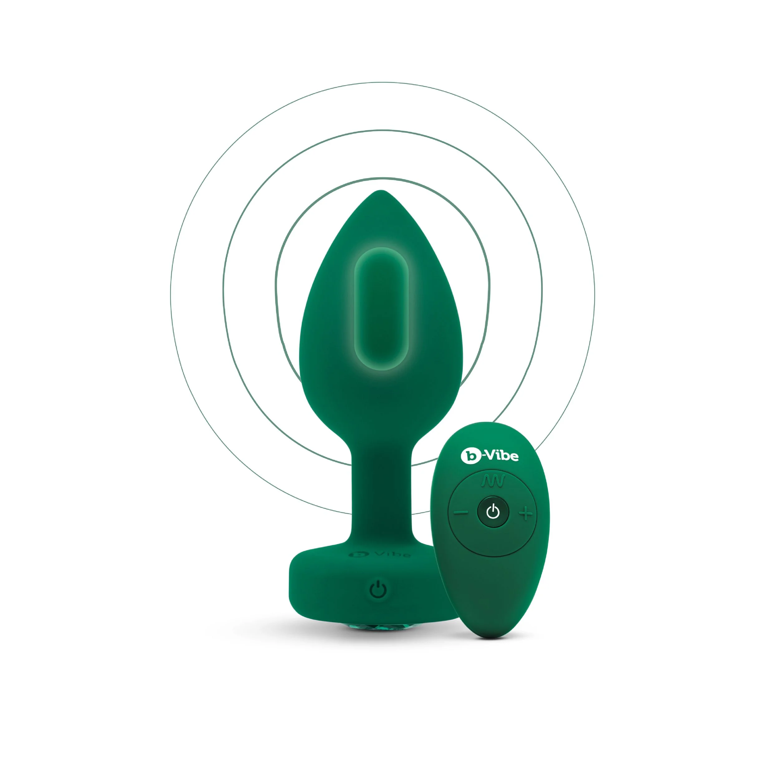 B-Vibe - Vibrerende Juwelen Plug M/L Groen