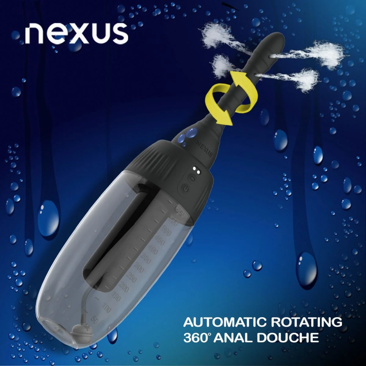 Nexus – Automatic Rotating 360° Anal Douche – Zwart