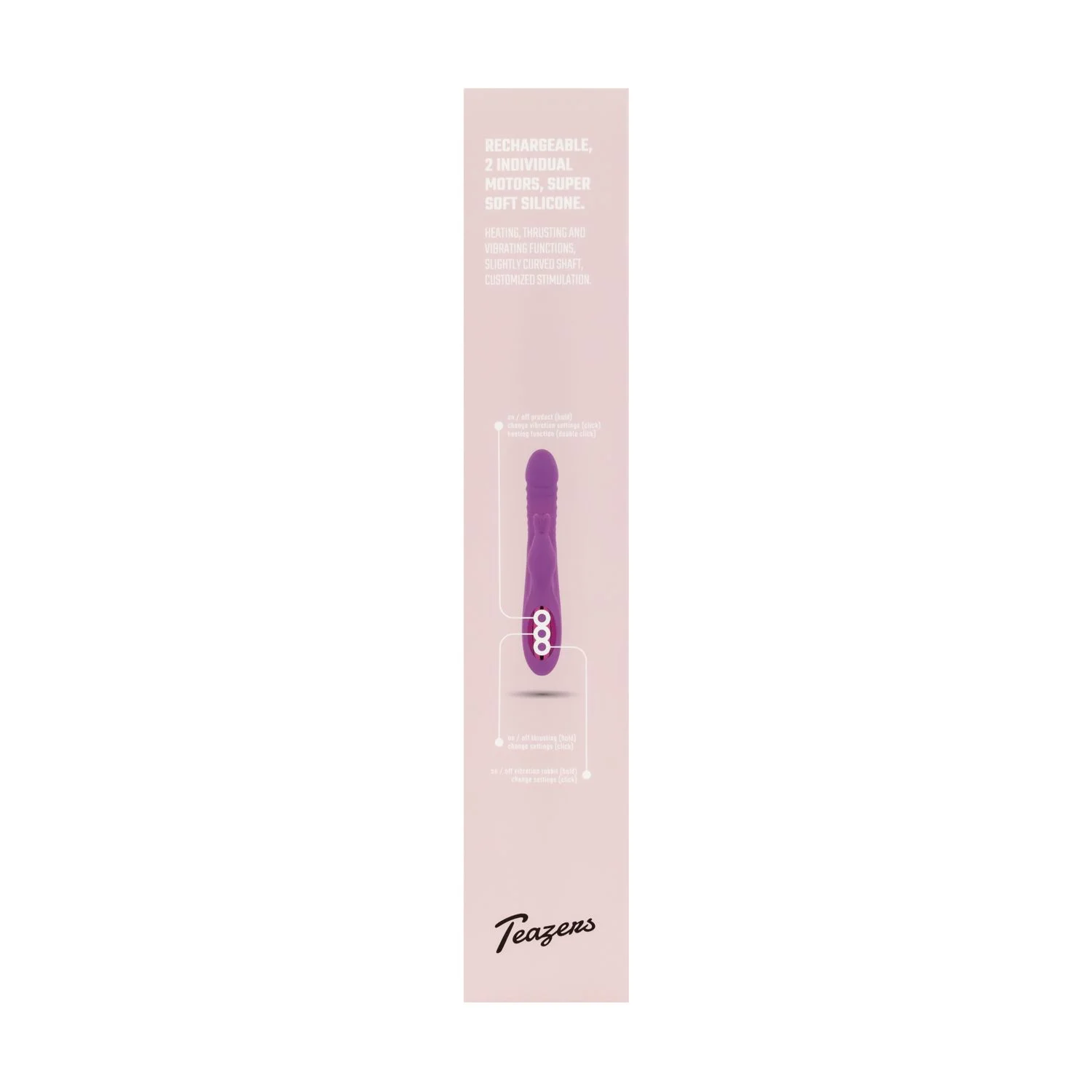 Teazers – Stotende, Verwarmende Rabbit Vibrator – Paars