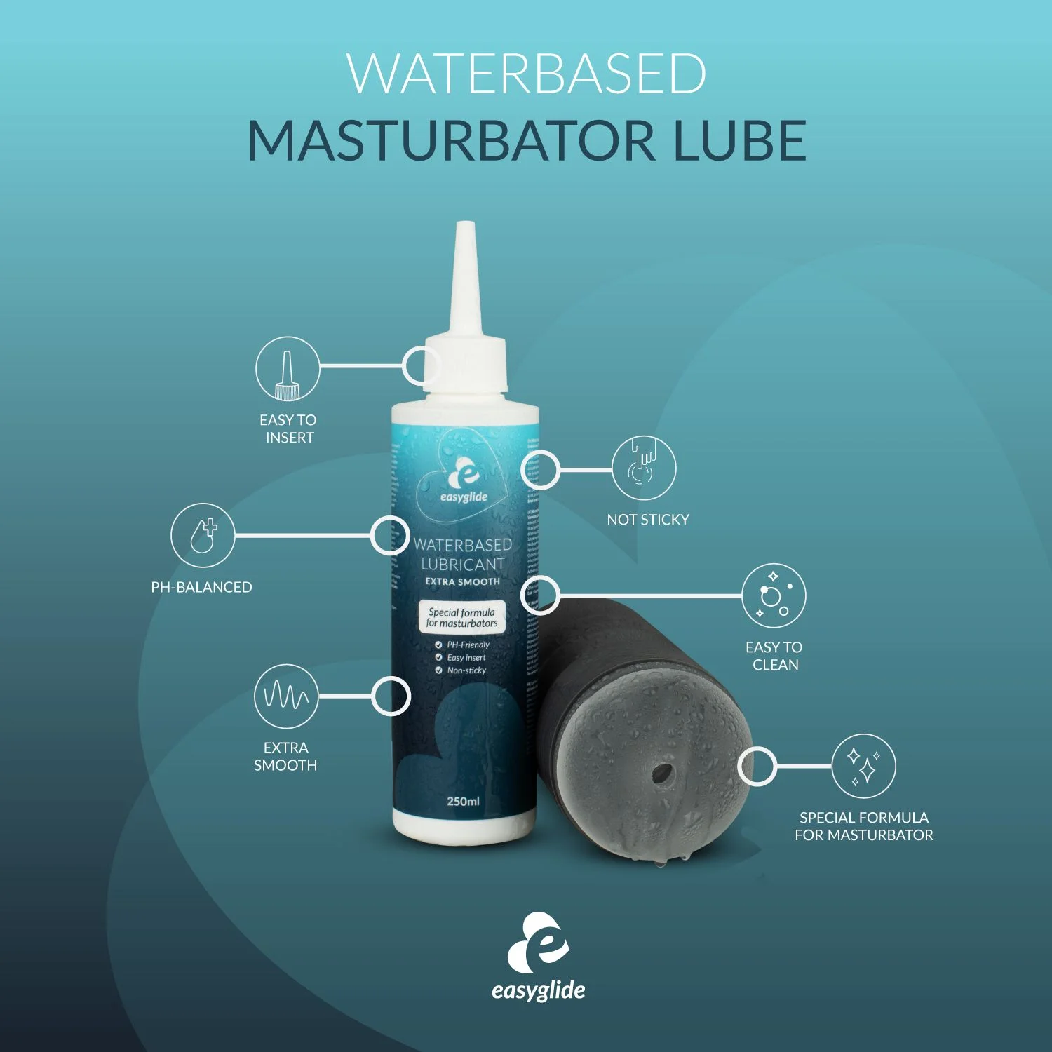 EasyGlide Masturbator Glijmiddel Extra Smooth - 250ml