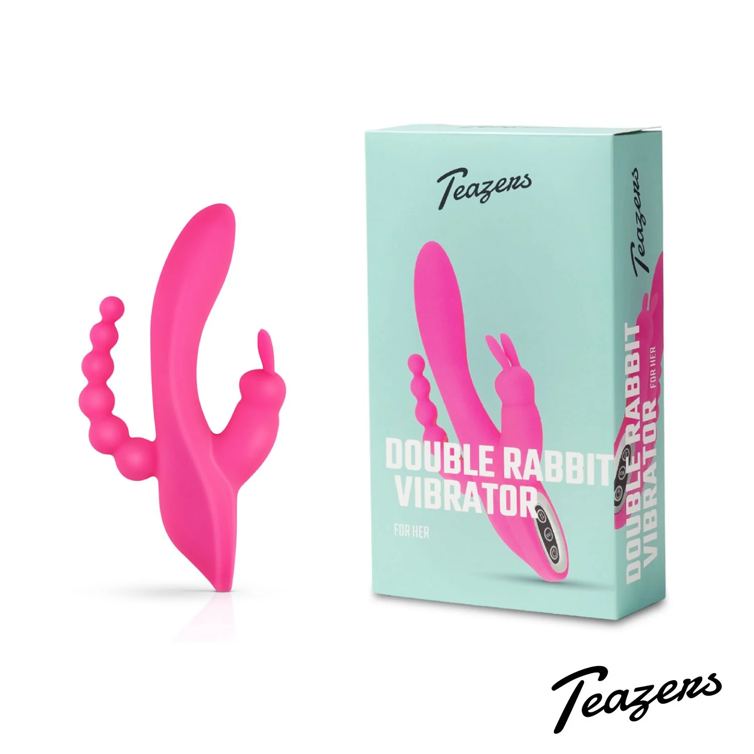 Teazers – Dubbele Rabbit Vibrator – Roze
