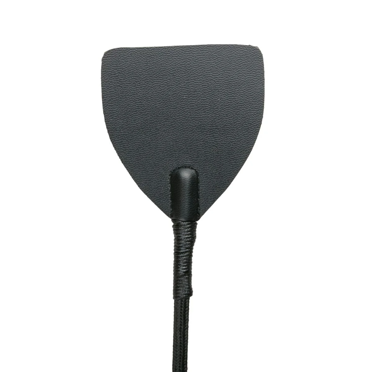 Fetish - Leren zweep met lange steel - Zwart
