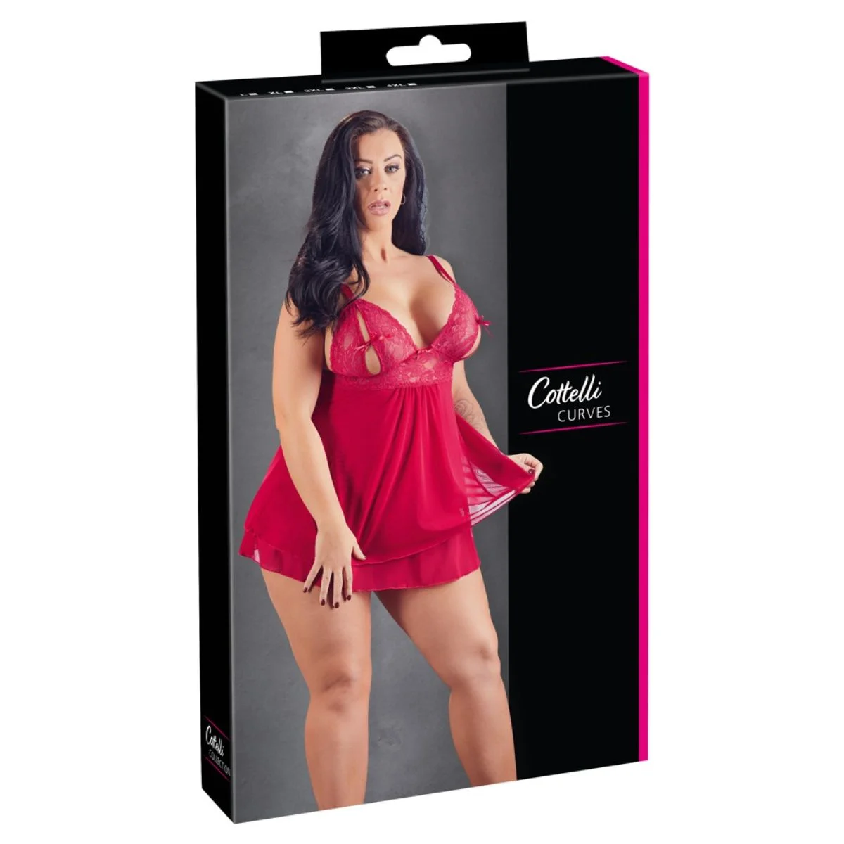 Cottelli Collection - Babydoll Met Half Open Cups