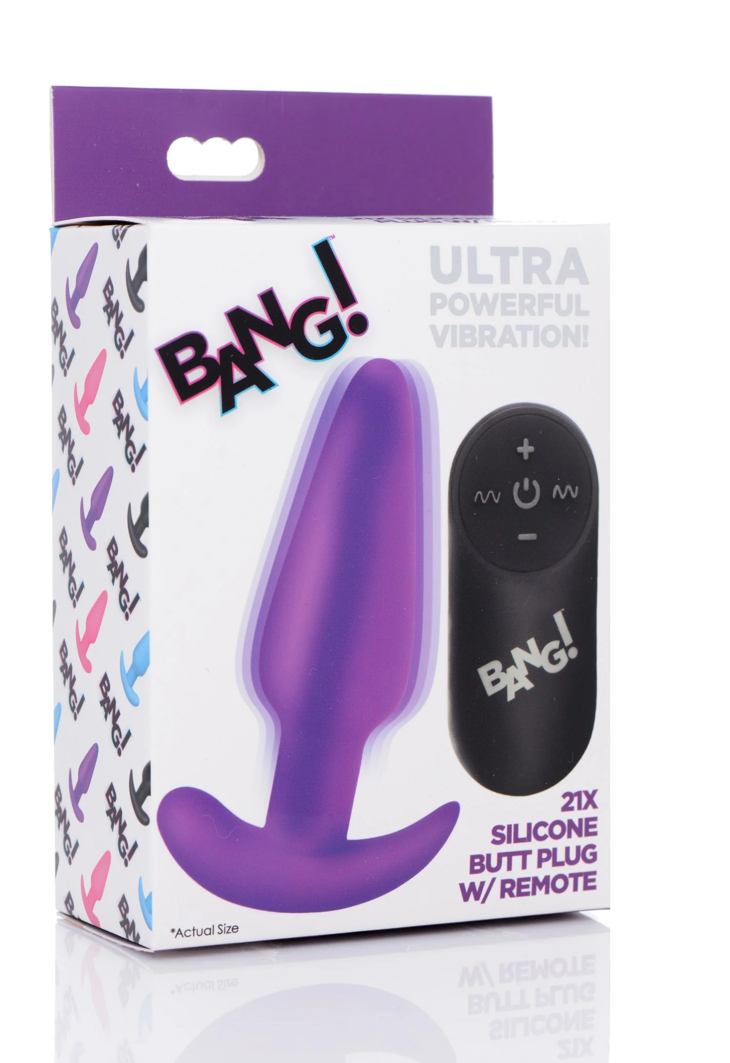 BANG! - Vibrerende Anaalplug met Afstandsbediening - Paars