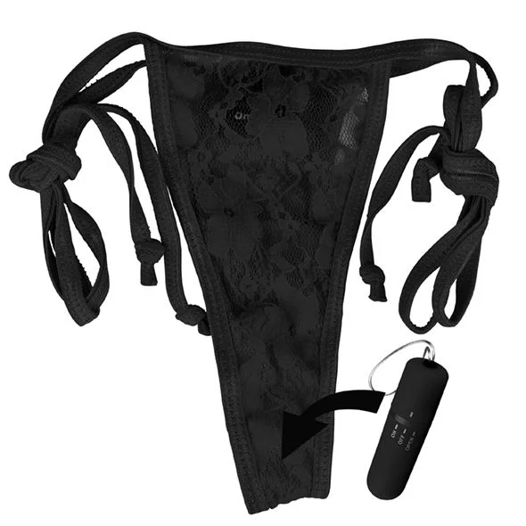 Slip vibrator met slip en afstandsbediening - Zwart