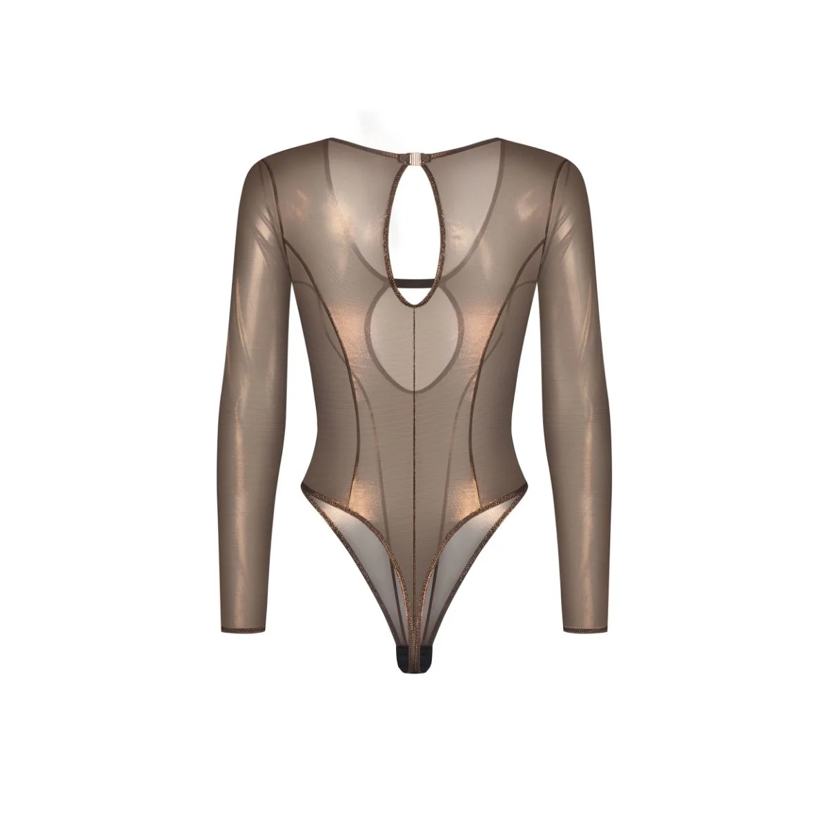 Obsessive – Soranna Long-Sleeved Crotchless Teddy – Brown