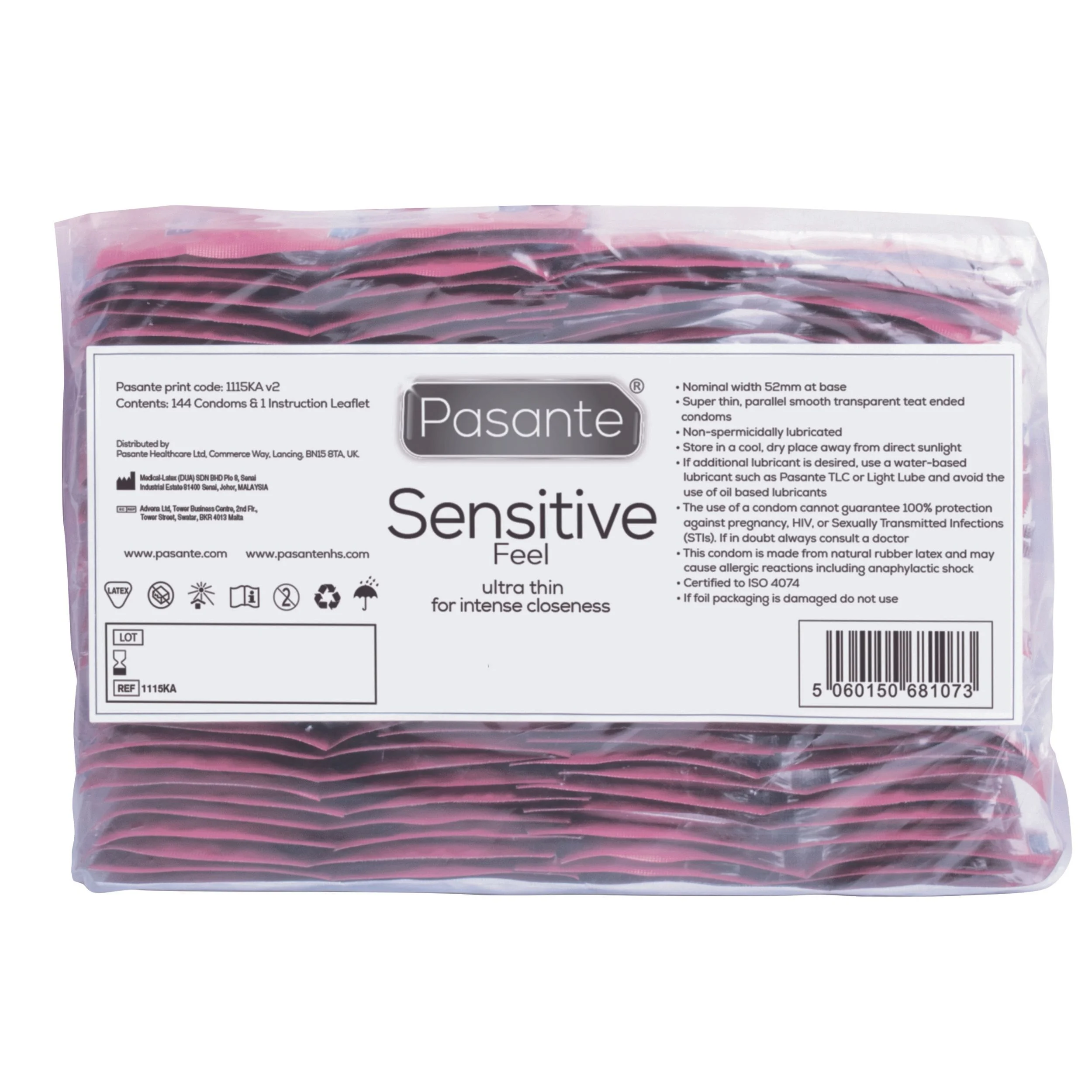 Pasante Sensitive Feel Condooms - 144 stuks