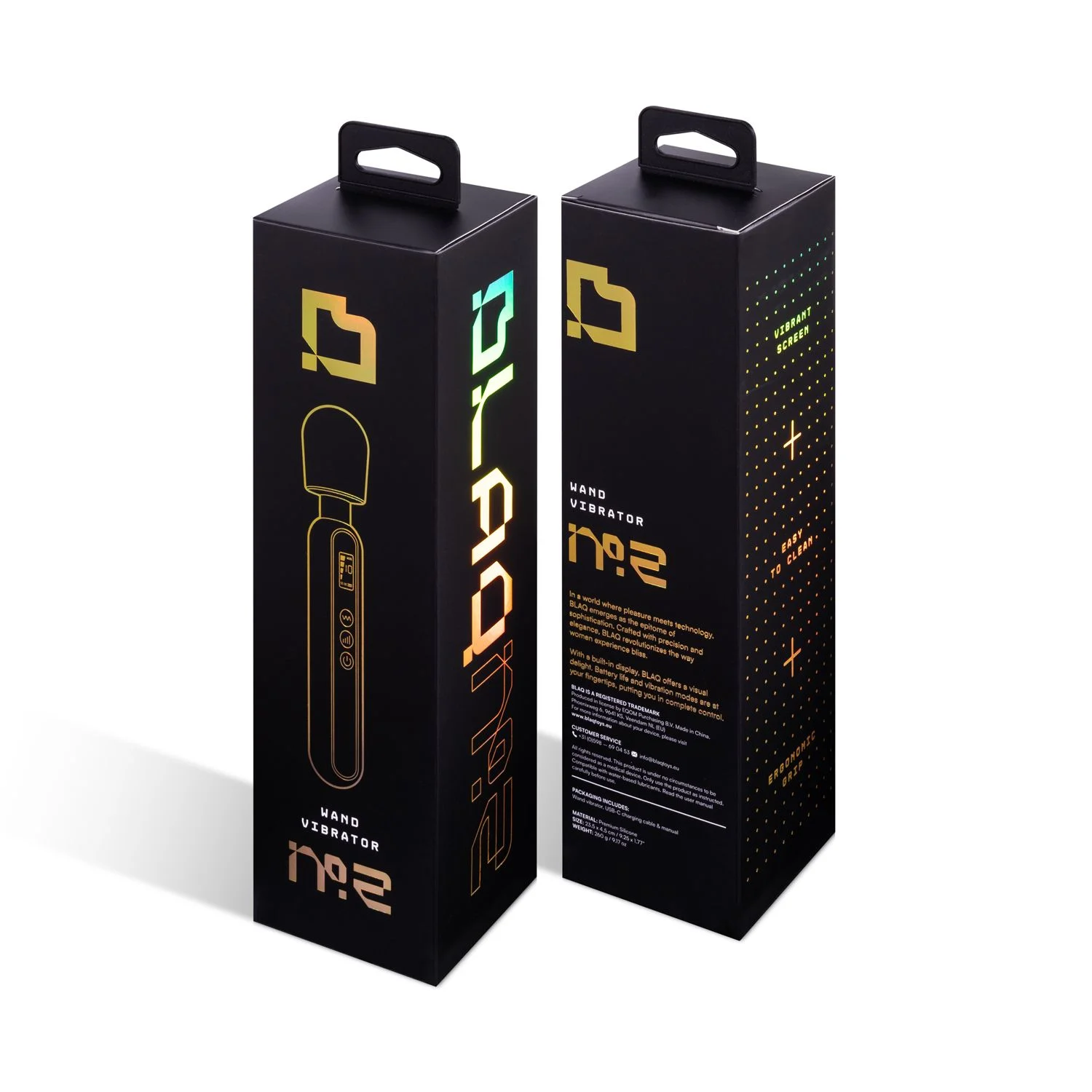BLAQ - Digitale Wand Vibrator - Zwart