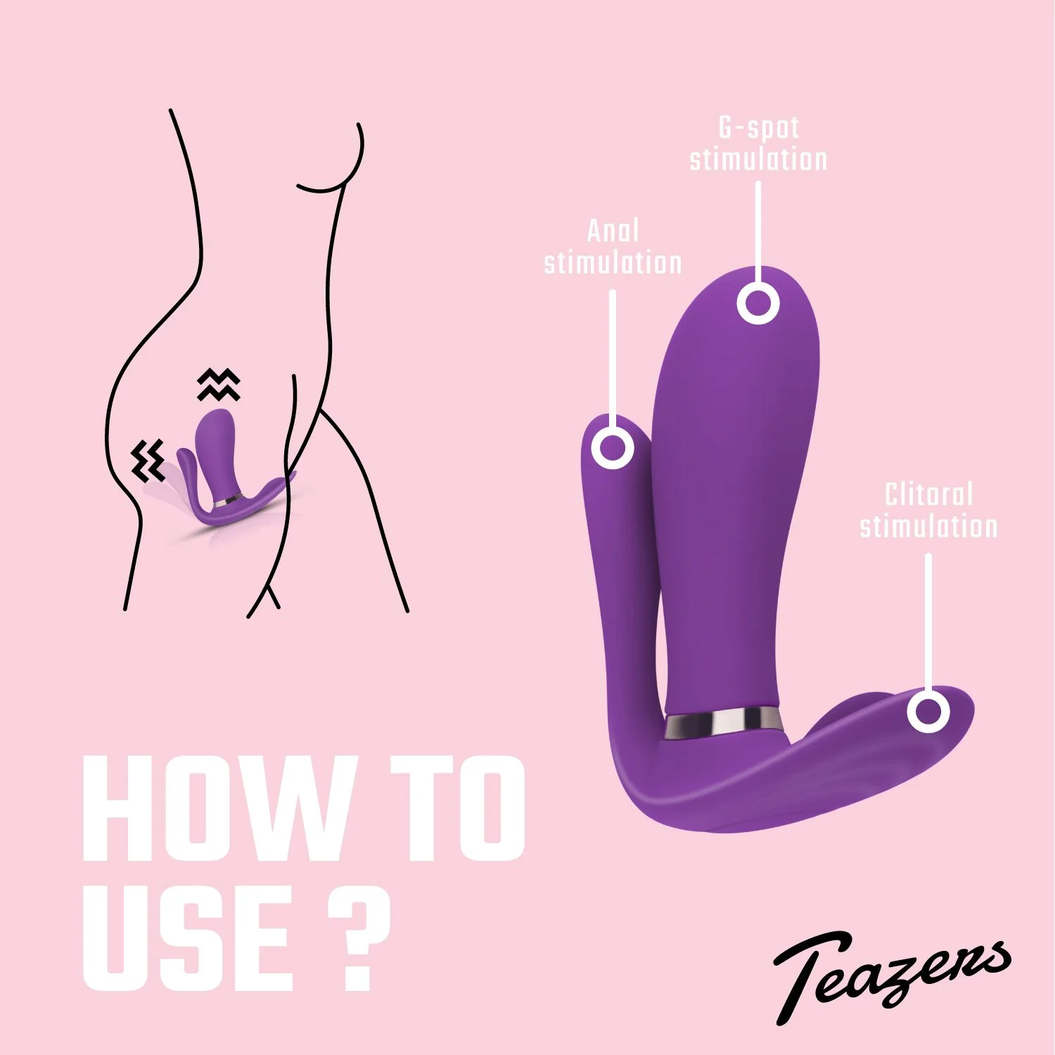 Teazers – Remote Pleaser Vibrator – Paars