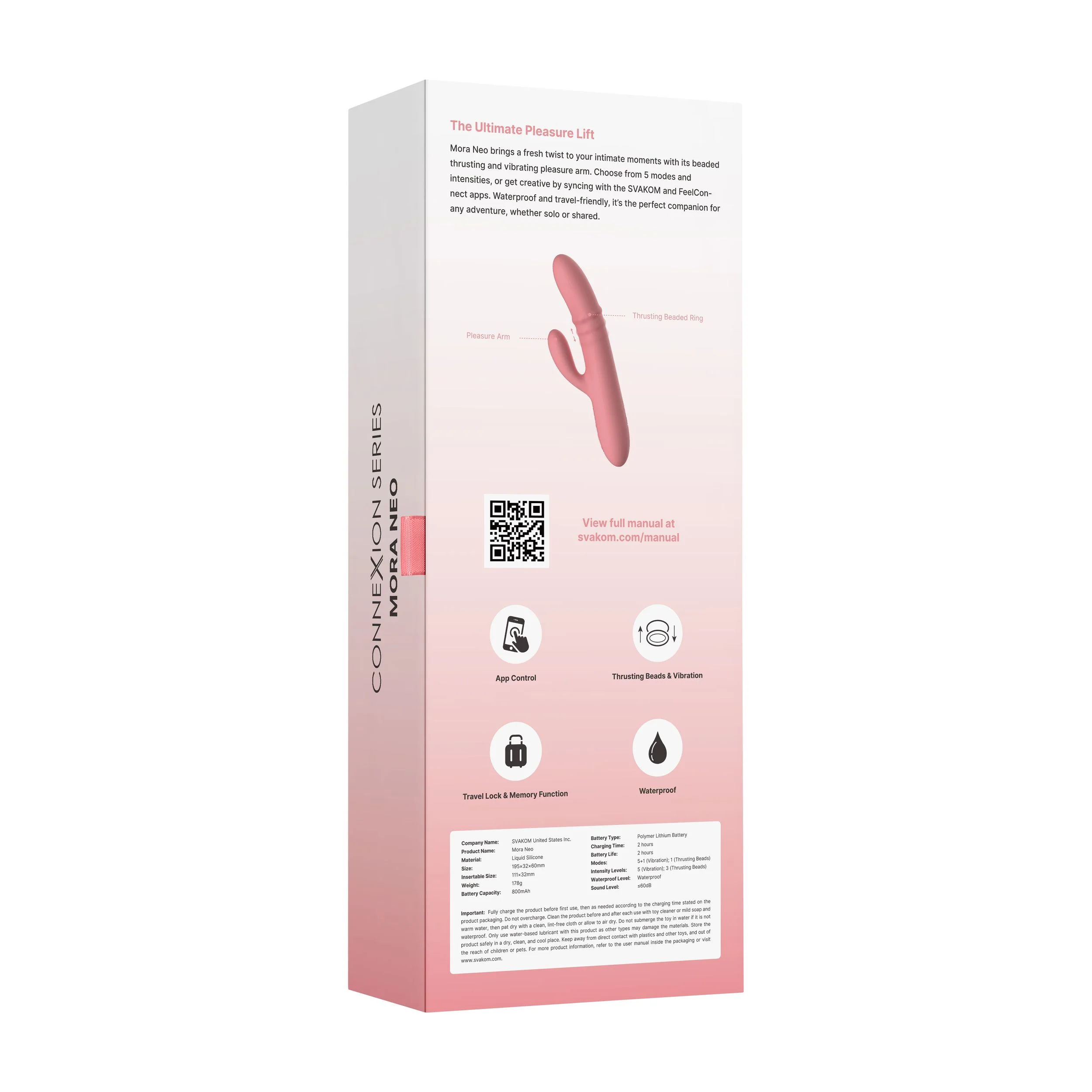 SVAKOM - Mora Neo Interactieve Stotende Vibrator - Peach