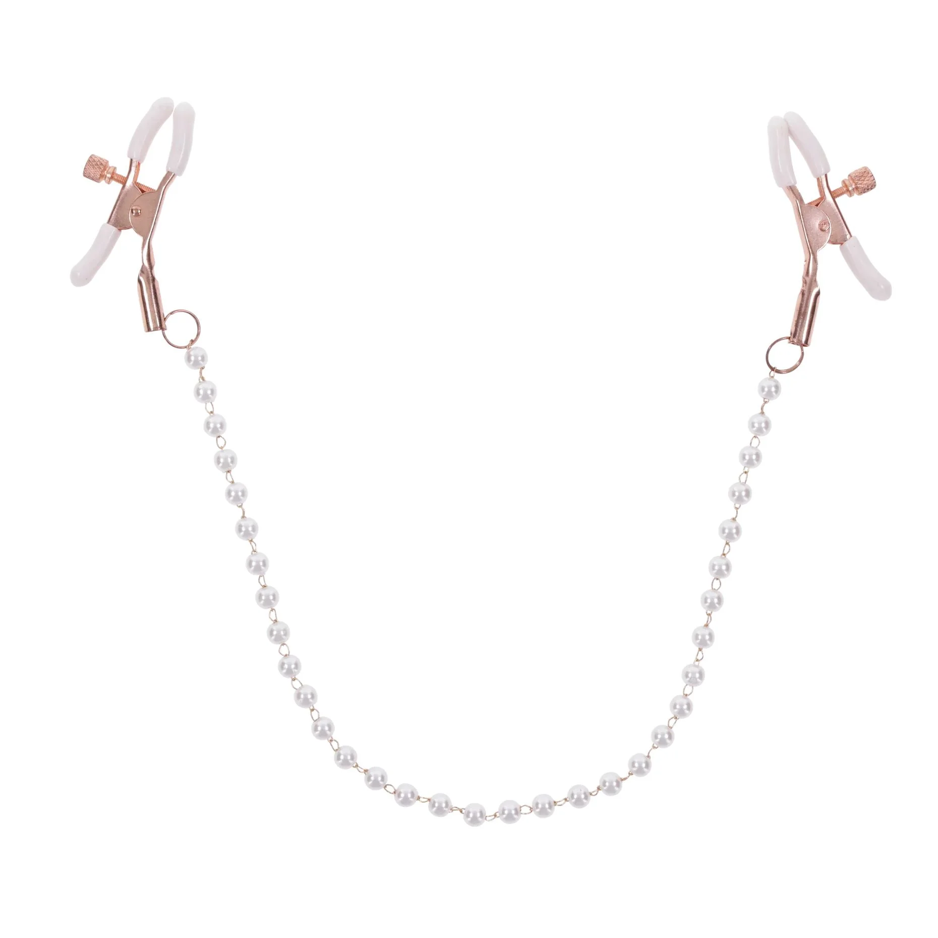 Sportsheets – Peaches ‘n CreaMe Pearl Nipple Clamps – Crème