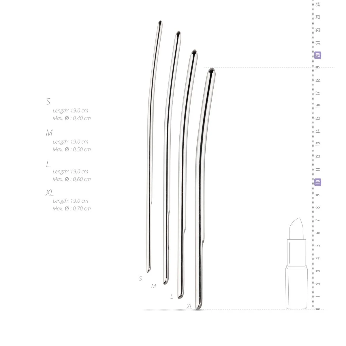 Sinner - Metalen Dilator Set 4-0.7 cm - 4 Stuks
