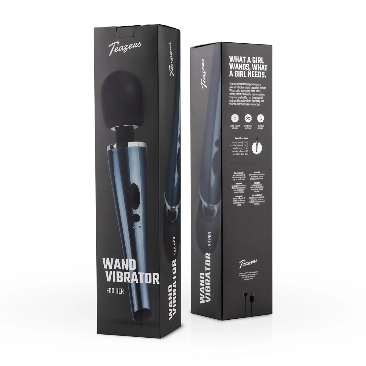 Teazers – Black Lightning Wand Vibrator – Zwart