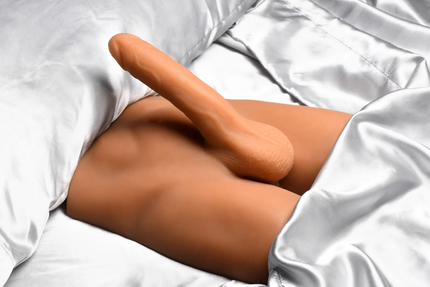 JOCK - Ass Masturbator met Positioneerbare Dildo - Mediumkleurig