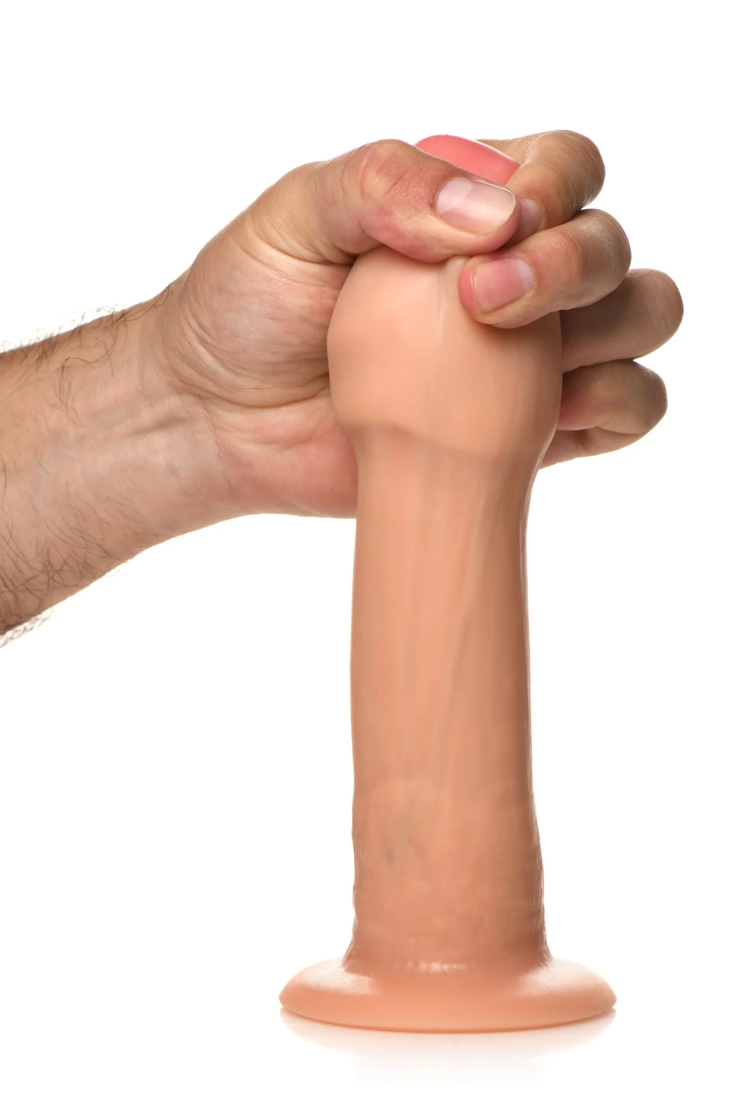 JOCK - Real Skin Vibrerend Dildo - 20 cm & Lichtkleurig