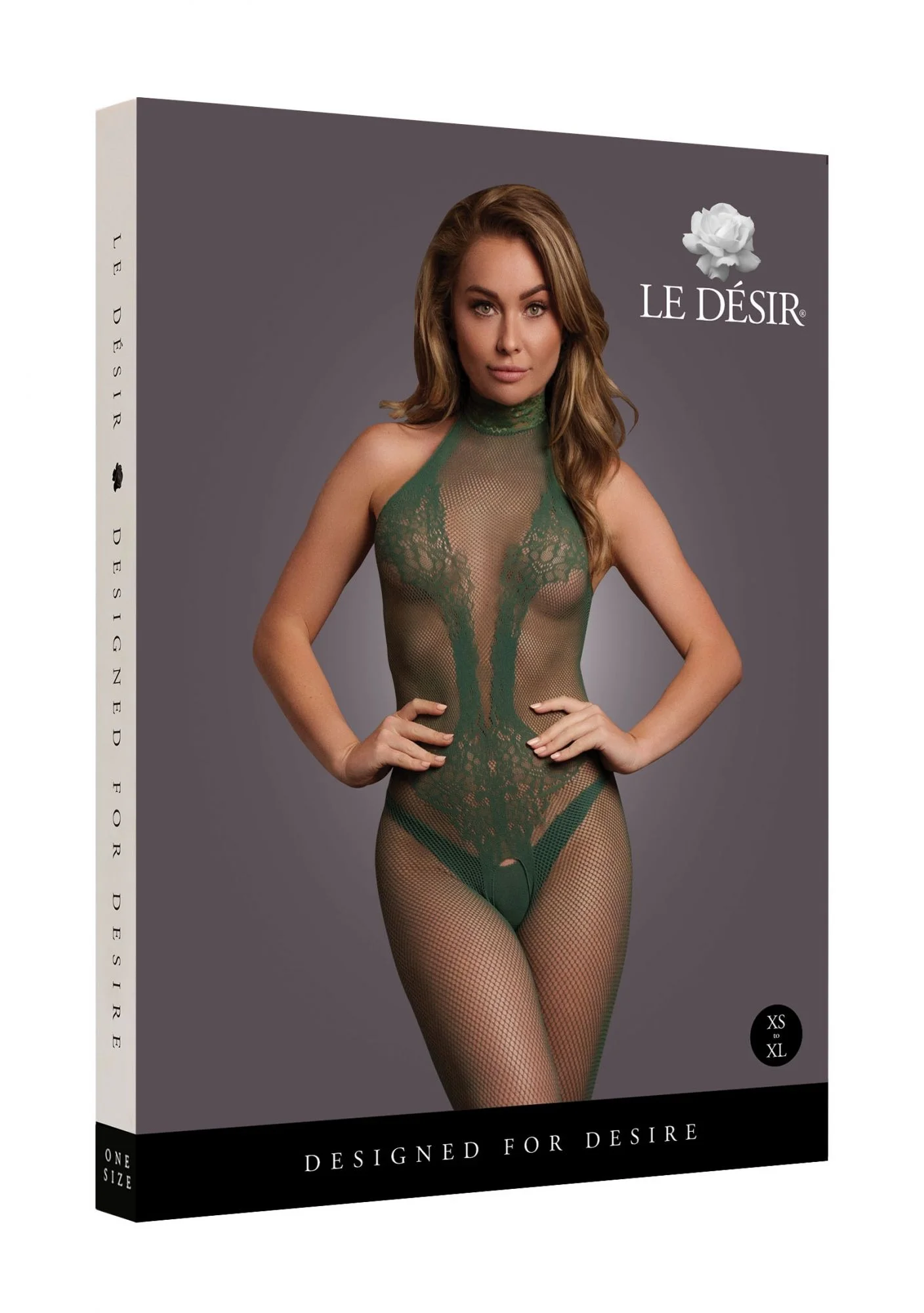 Kanten Visnet Catsuit - Groen