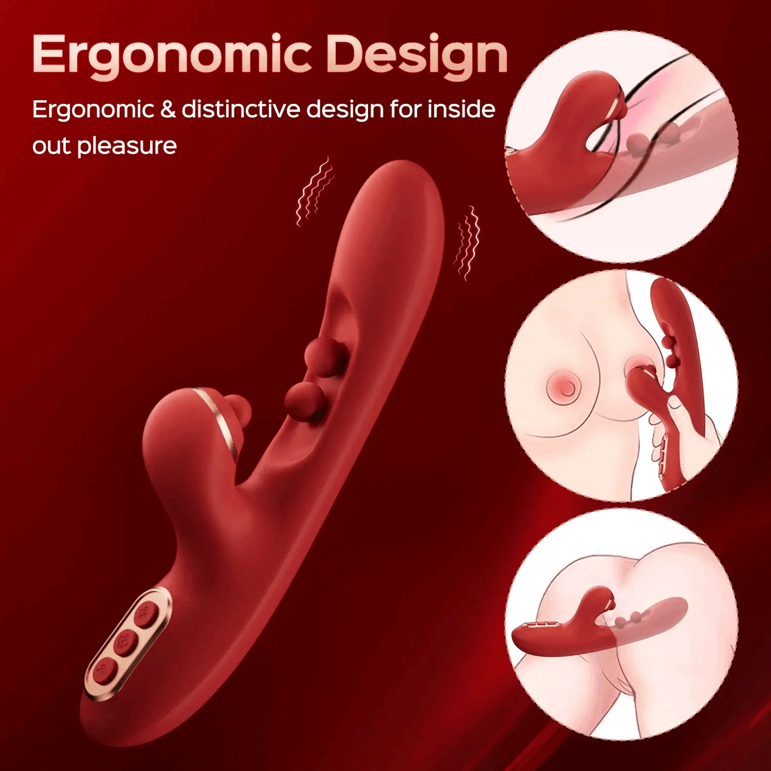 HoneyPlayBox – Tickler Wiggling Tapping Vibrator – Rood