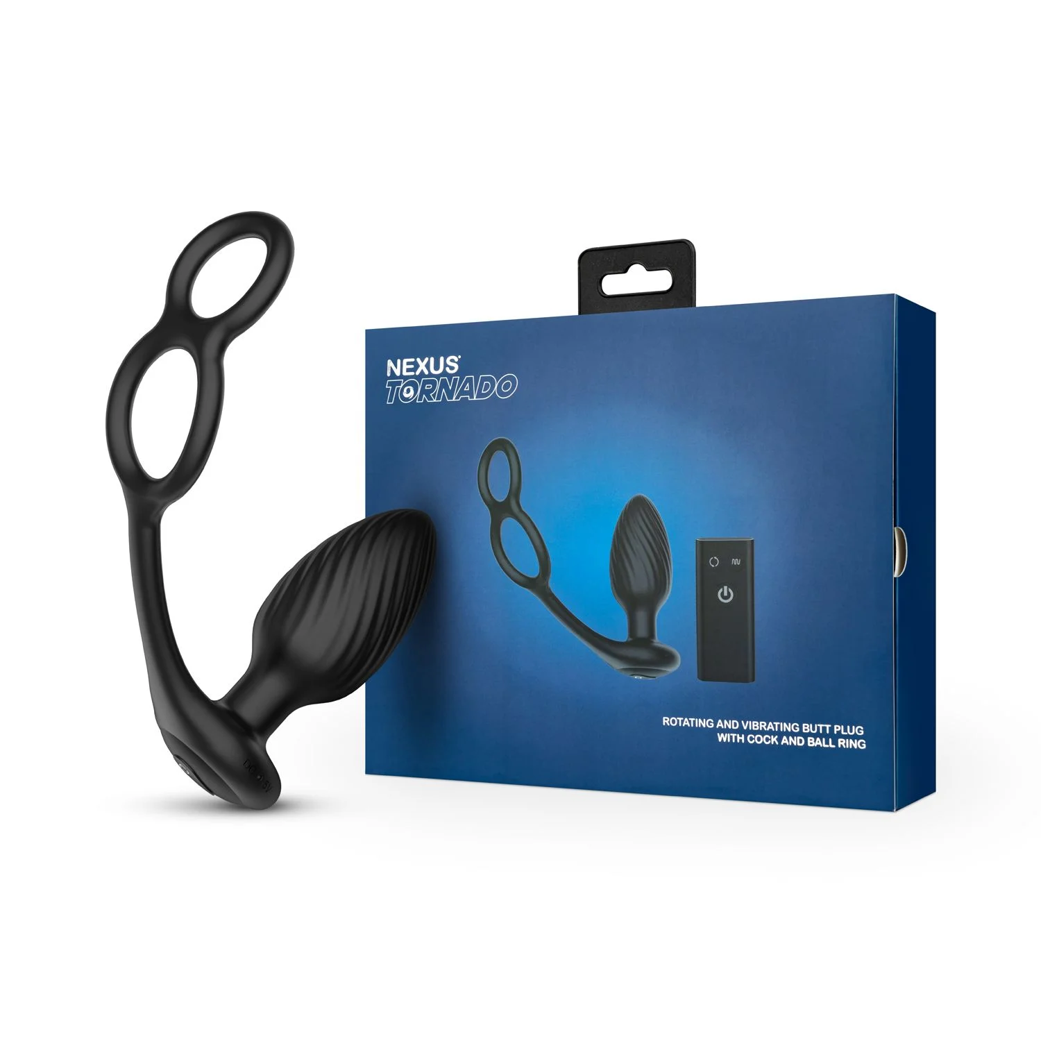 Nexus - Tornado Roterende Anaal Plug met Cock & Ball Rings
