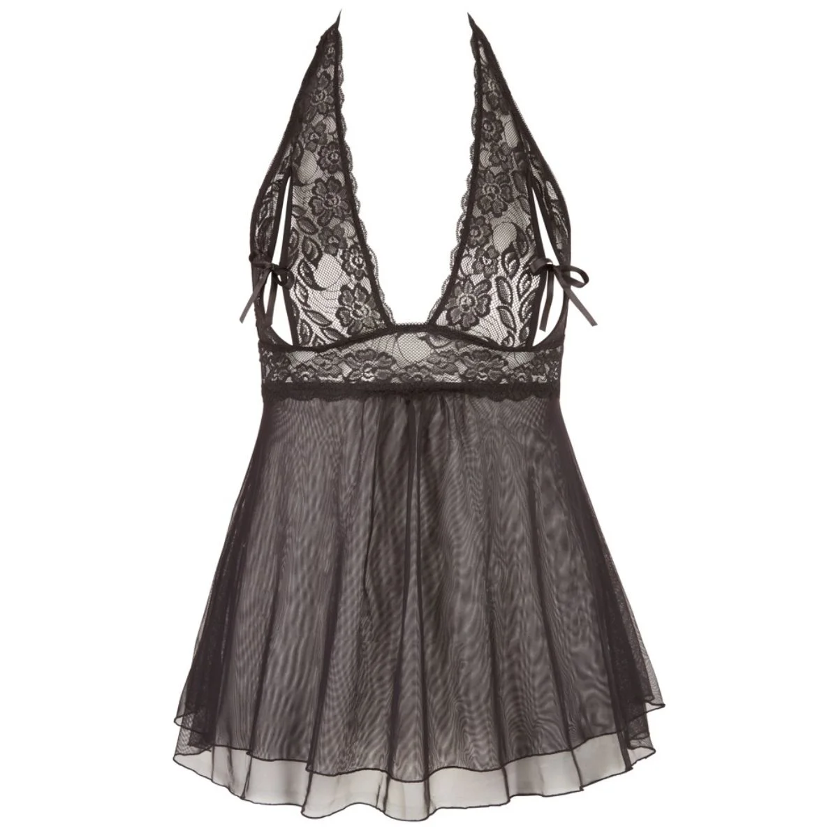 Cottelli Collection - Plus Size Nachtjurkje Met Open Cups