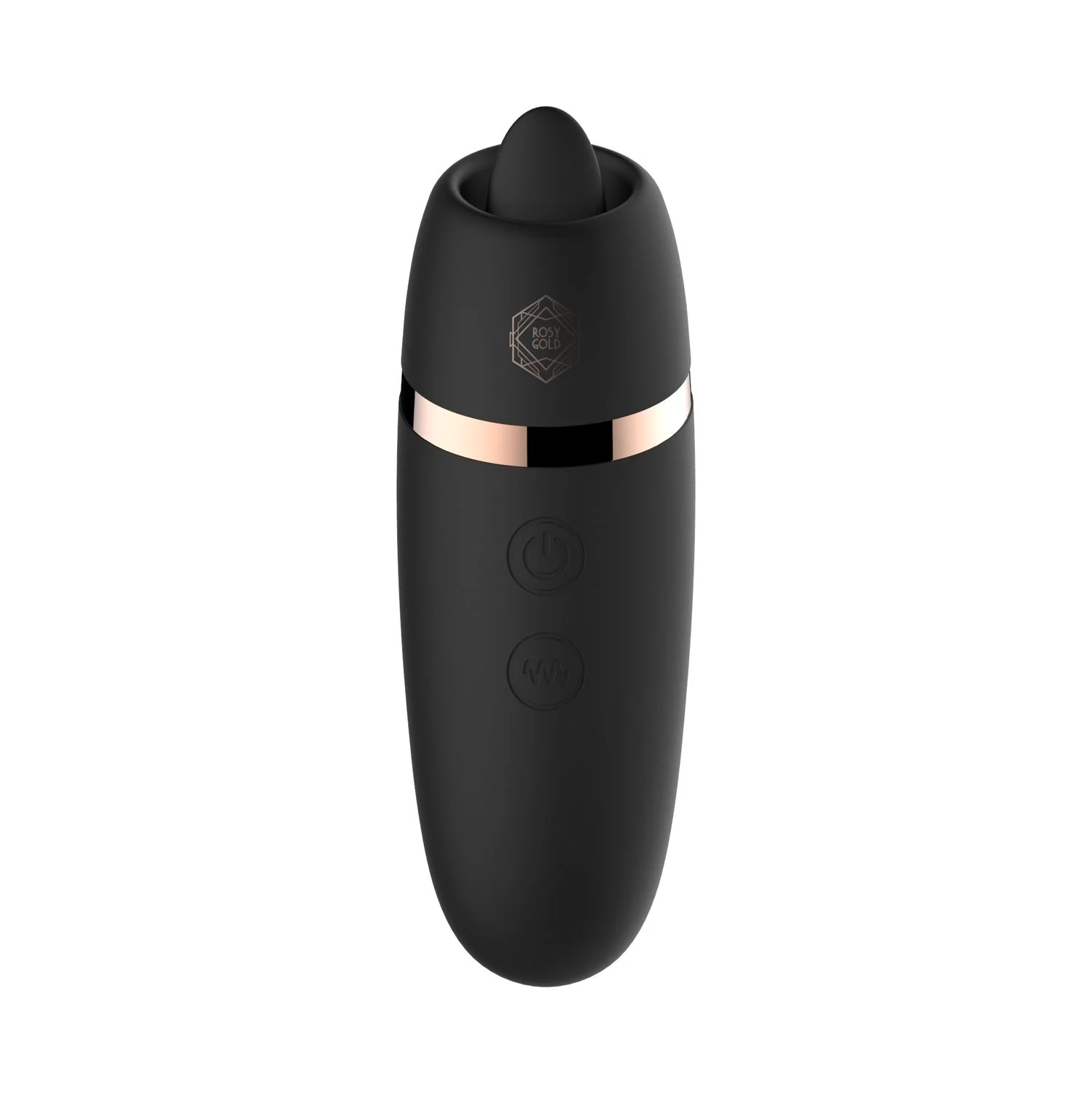 Rosy Gold – Licking Stimulator met Luxe Oplaadcase – Zwart