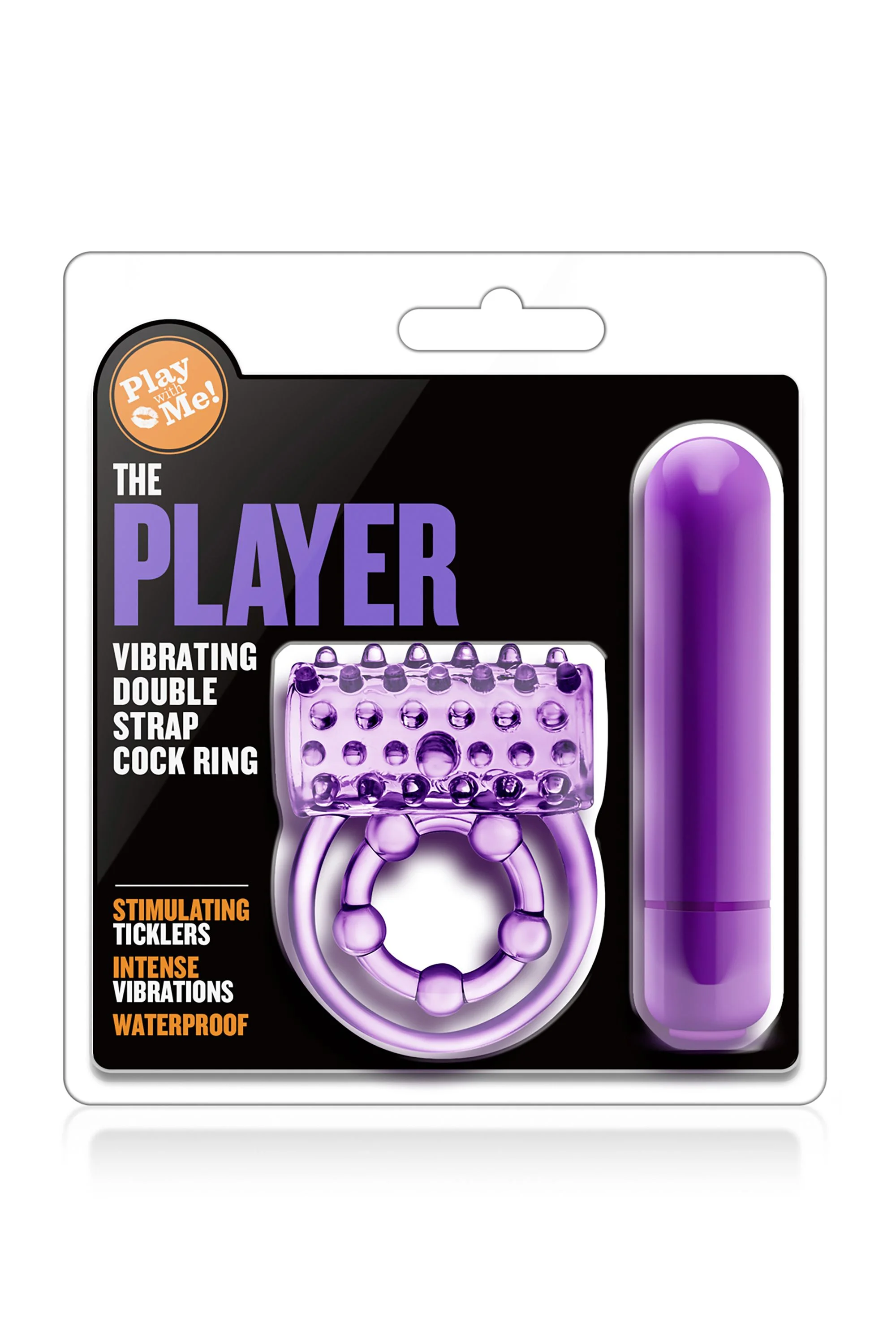 Blush - Play With Me The Player Vibrerende Dubbele Cockring met Ball Strap
