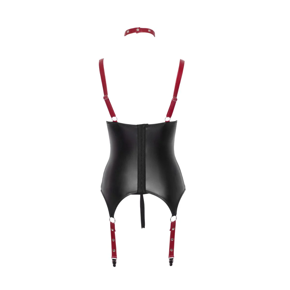 Cottelli Bondage – Kruisloze Set met Basque & String – Zwart