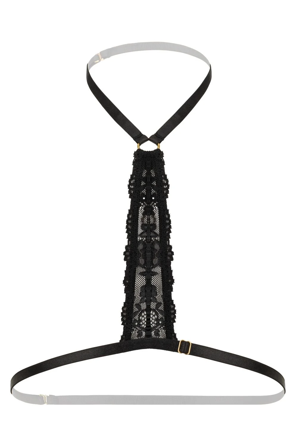 Christine - Strappy Harness Bralette Evening Kiss -zwart