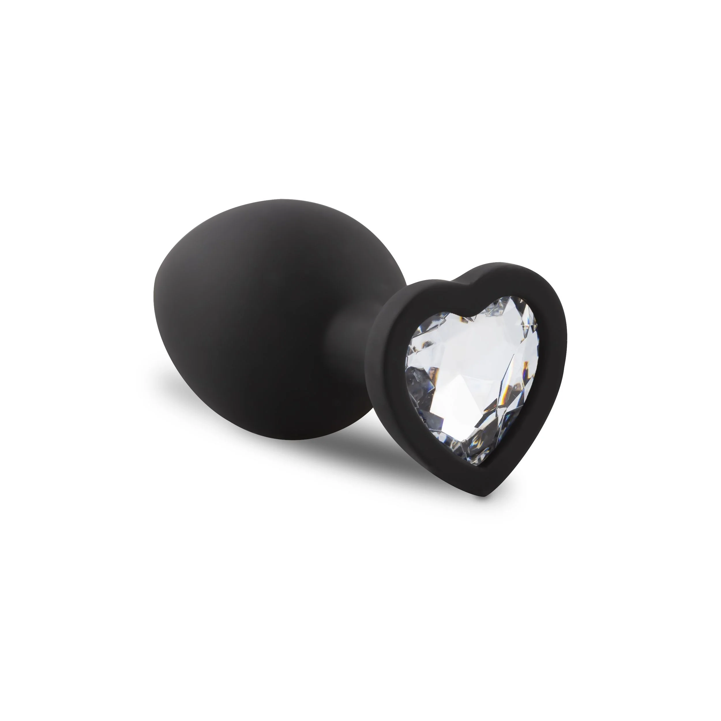 Siliconen Buttplug Set Met Diamantjes - Hart