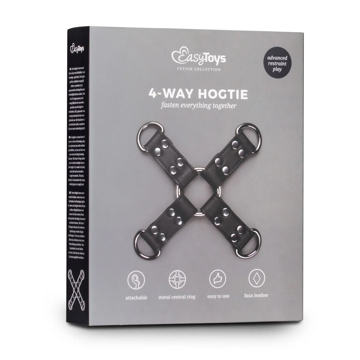 Fetish - Zwarte Kunstleren Hogtie