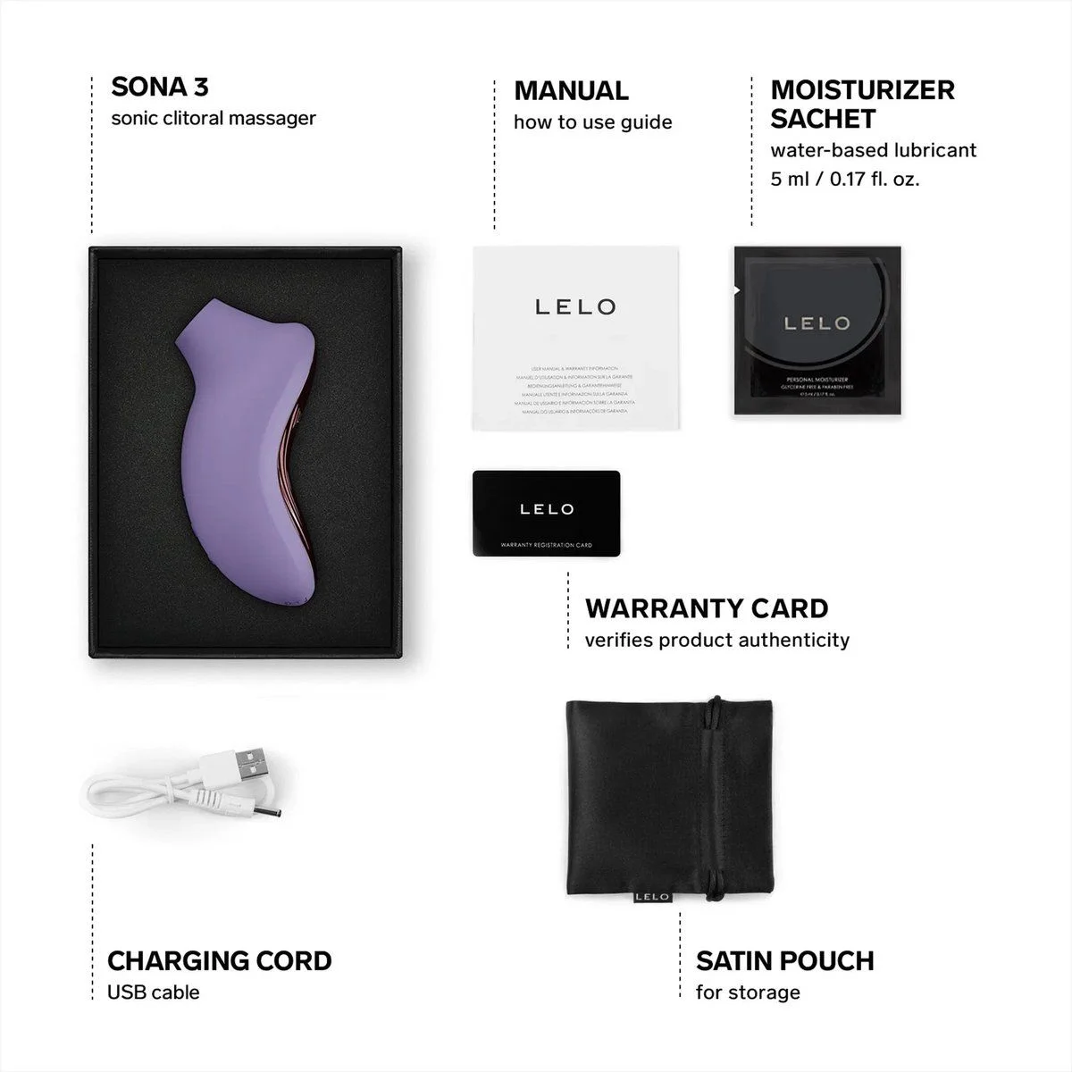 LELO - SONA 3 Clitoris Stimulator - Violet Dusk