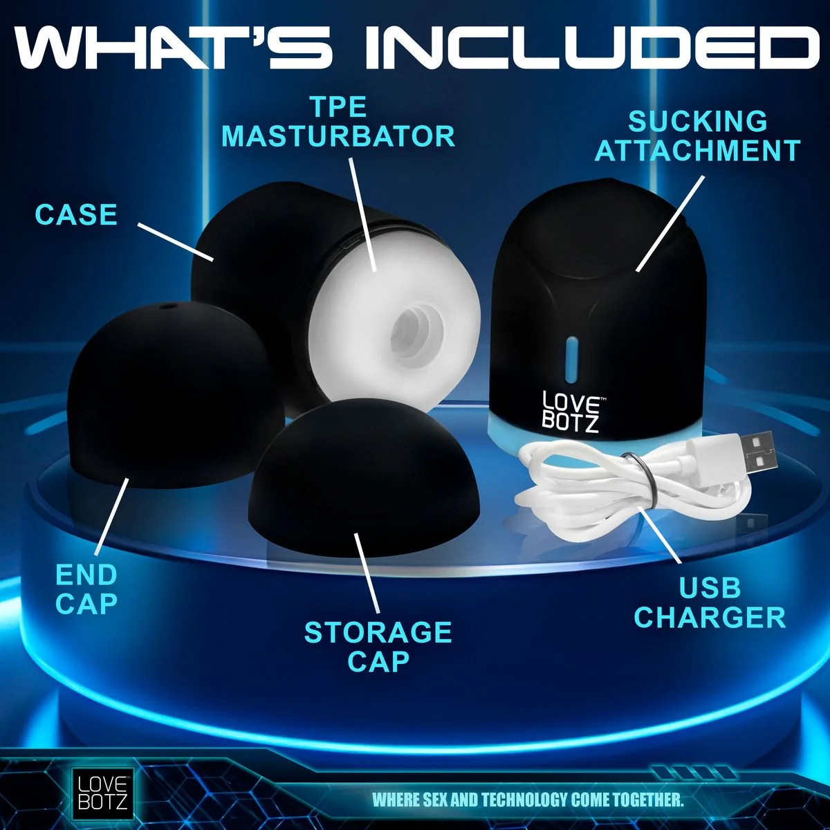 THE MILKER - Mega-Pod Sucking Masturbator - Zwart