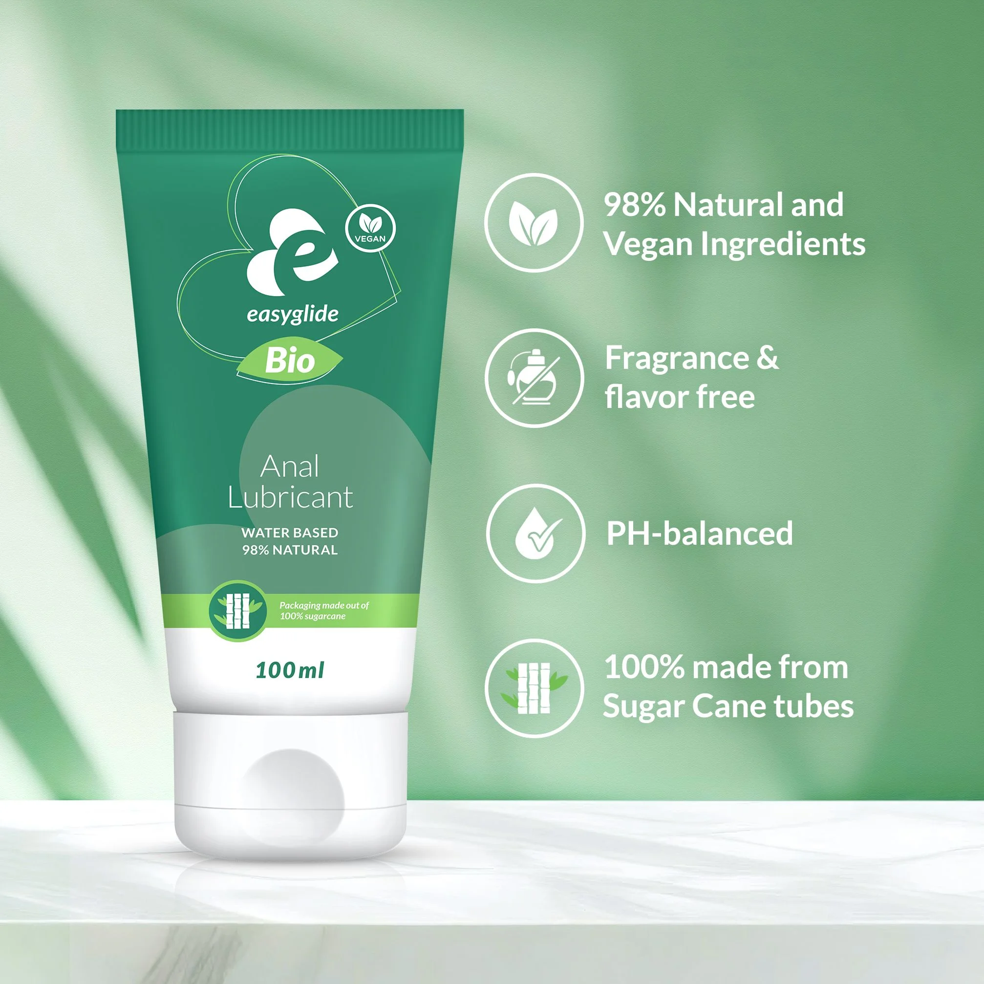 EasyGlide - Bio & Natural Glijmiddel op Waterbasis Anaal - 100 ml