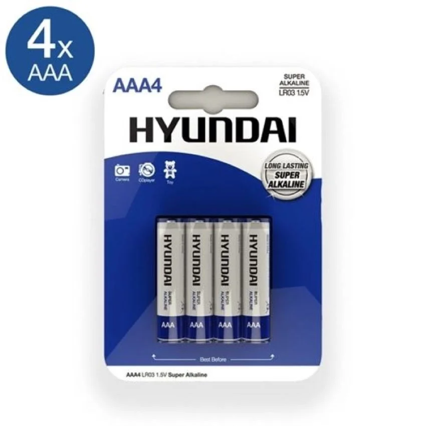 Hyundai Batterijen AAA - 4 Stuks