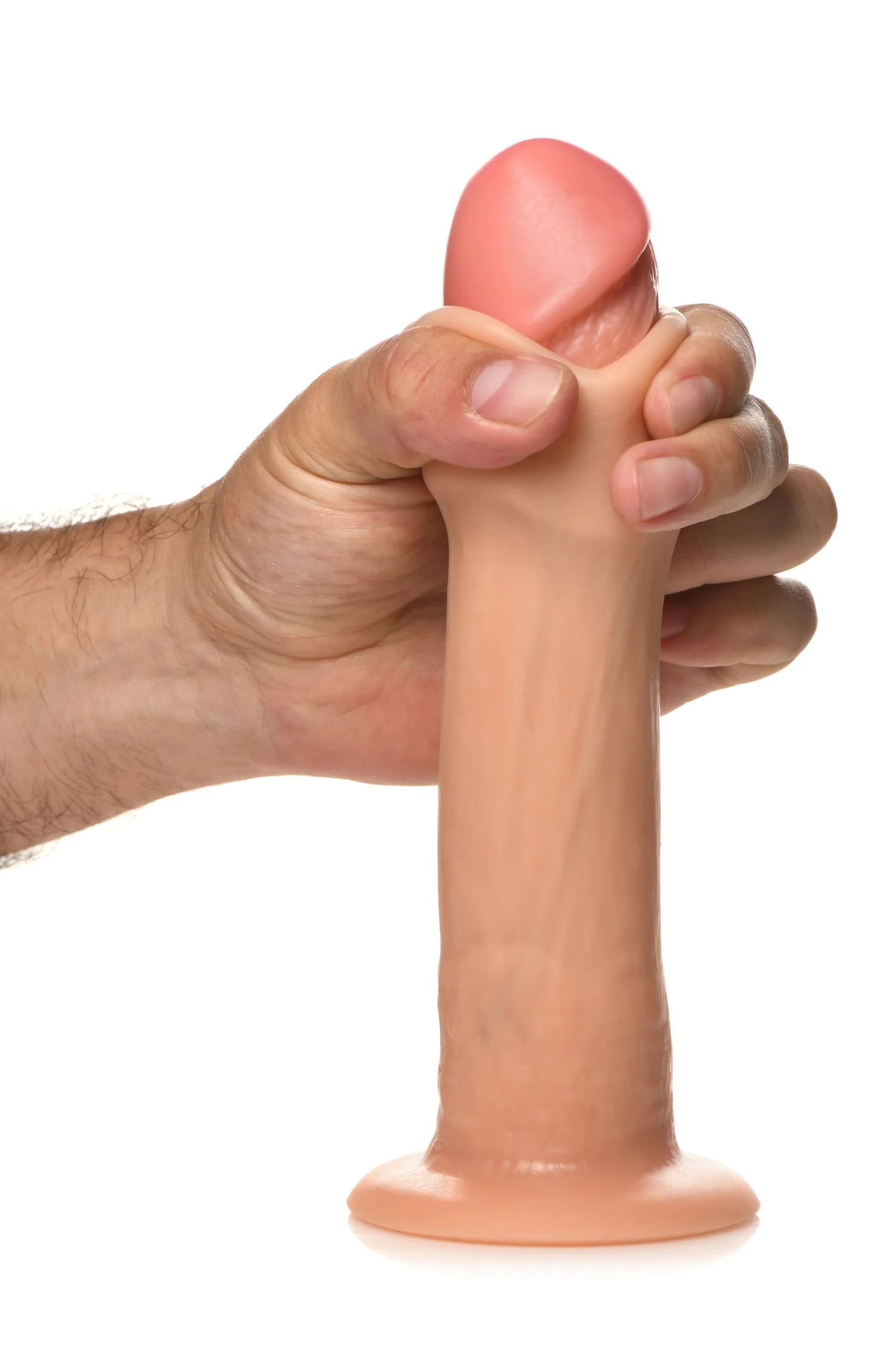 JOCK - Real Skin Vibrerend Dildo - 20 cm & Lichtkleurig