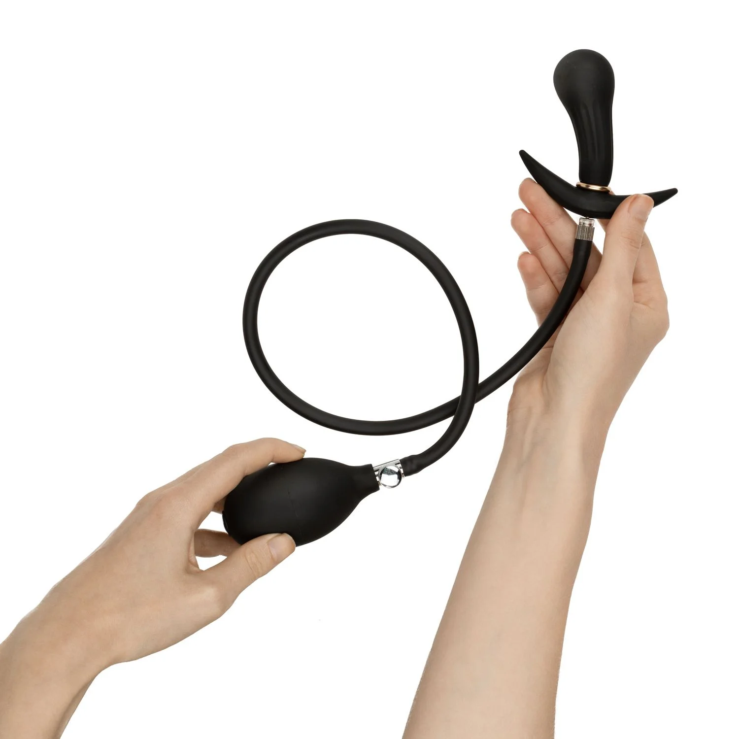 Anal Collection - Opblaasbare Buttplug met Pomp 8 cm - Zwart