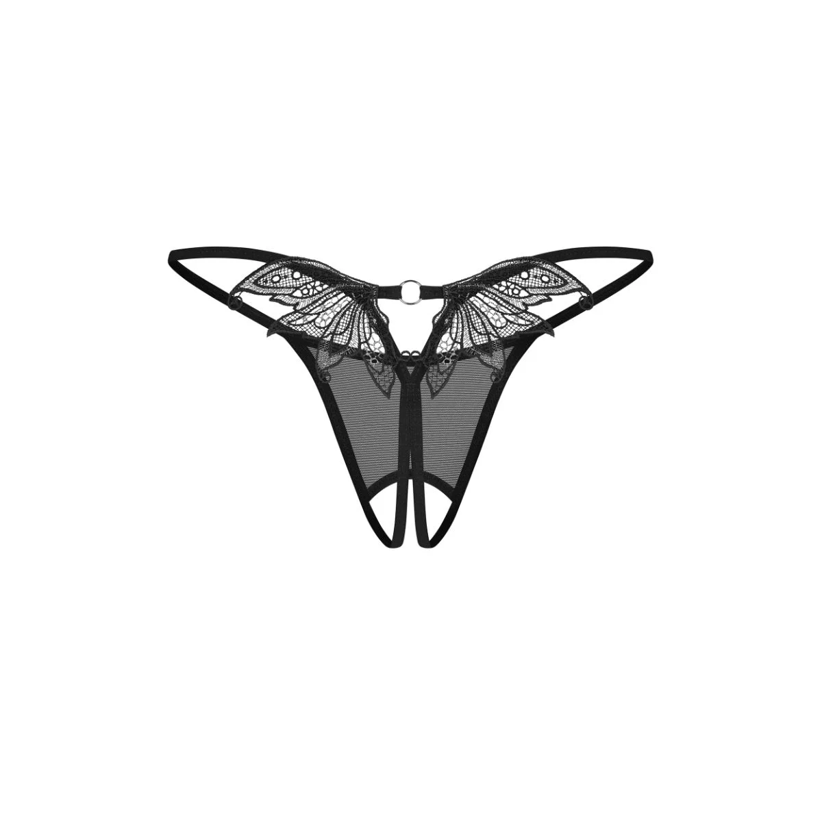 Obsessive - Zaliya String Open Kruis - Zwart