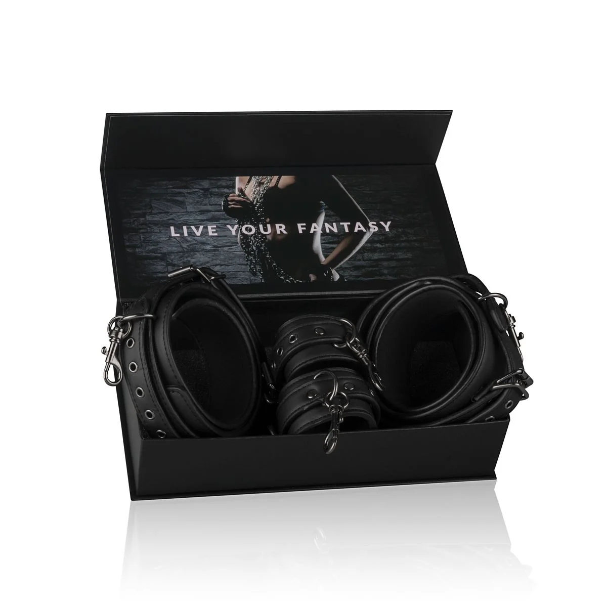 Fetish - Thigh & Wrist Cuff Set - Black