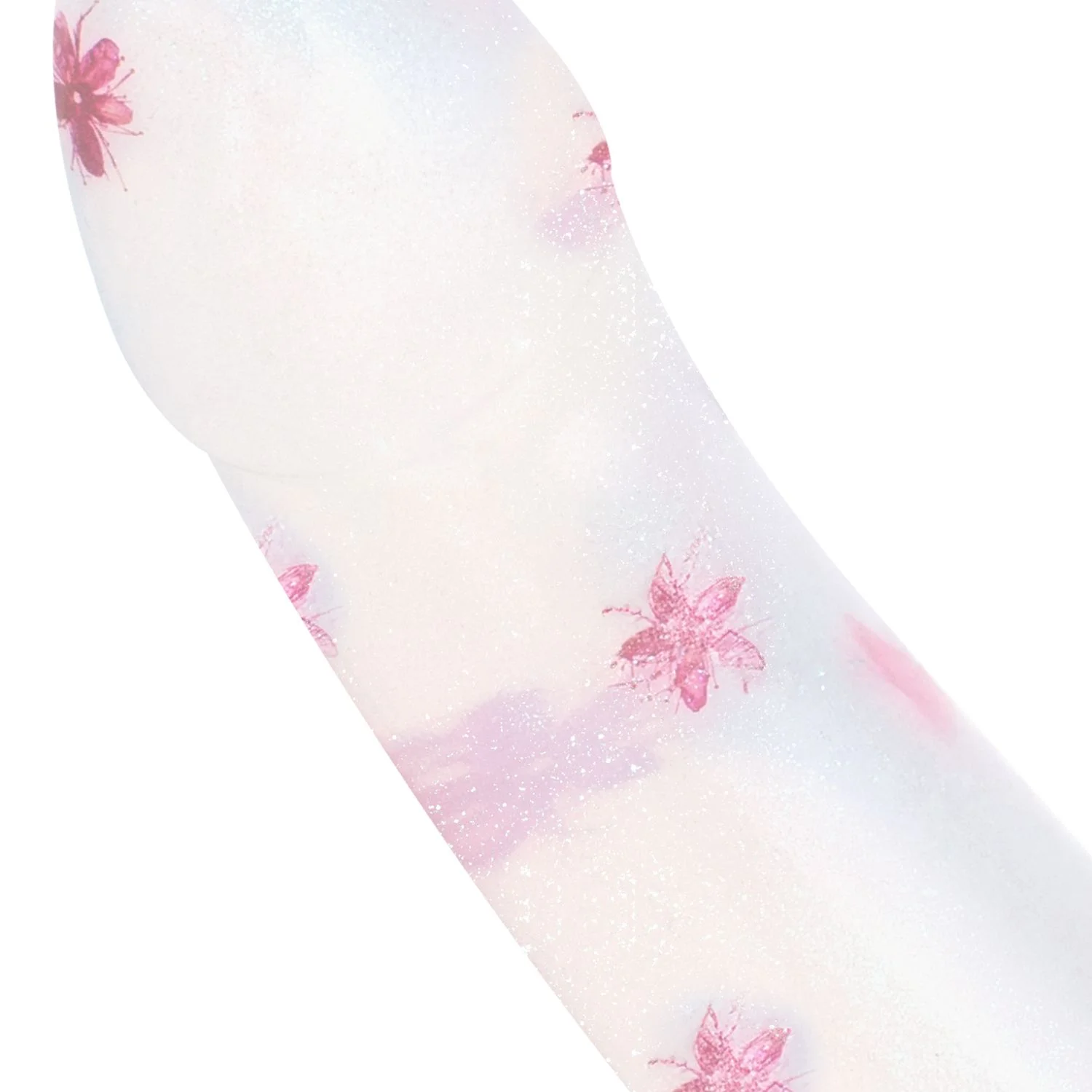 Dildo Collection Flower Power Dildo – Roze Glitterdesign 15 cm
