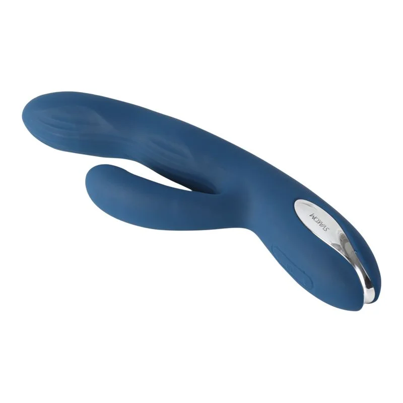 Svakom - Aylin Krachtige Pulserende Vibrator met Twee Koppen - Donkerblauw