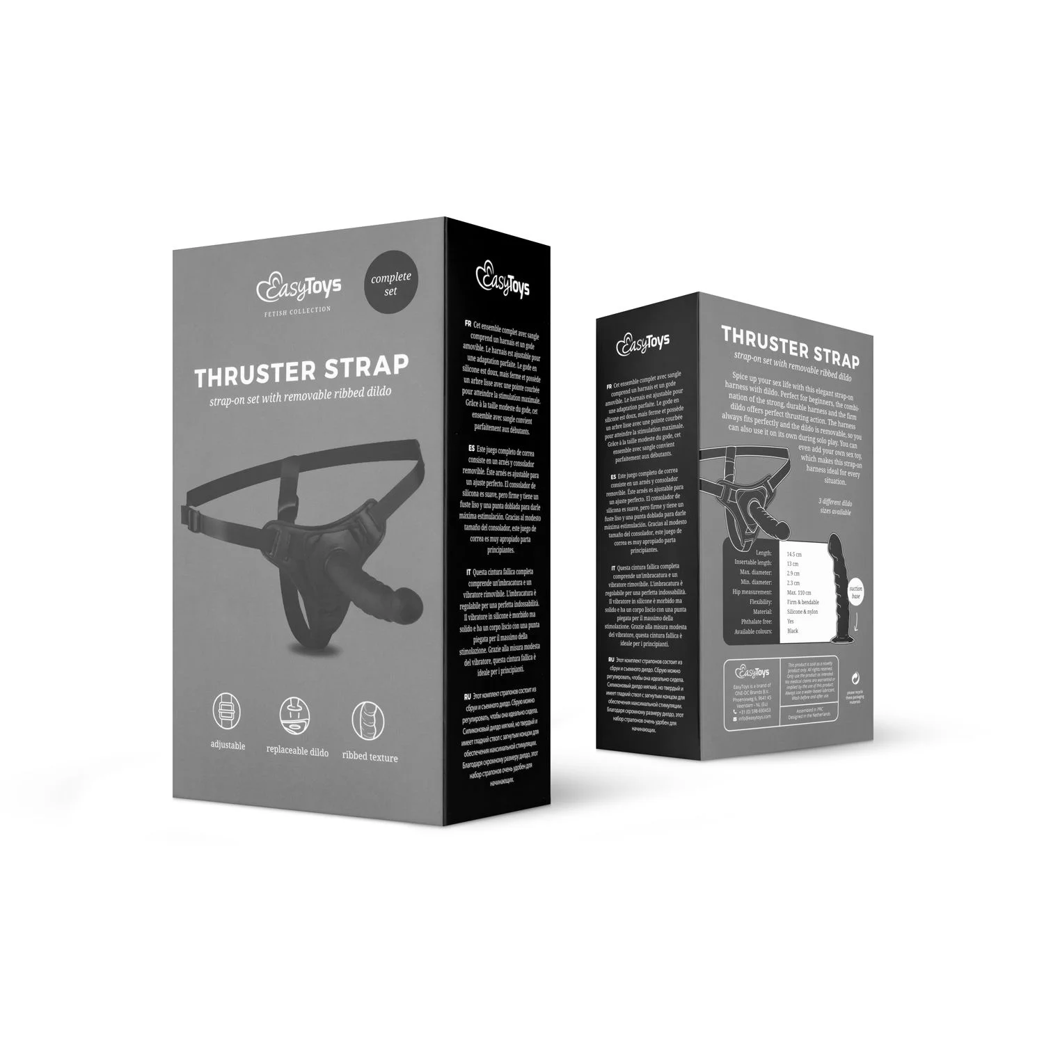 Fetish - Siliconen Strap-On - Gebogen