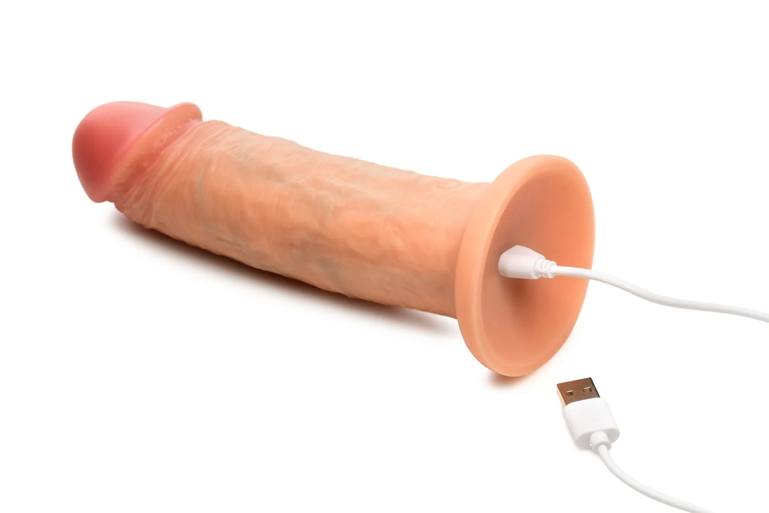 JOCK - Real Skin Vibrerend Dildo - 20 cm & Lichtkleurig