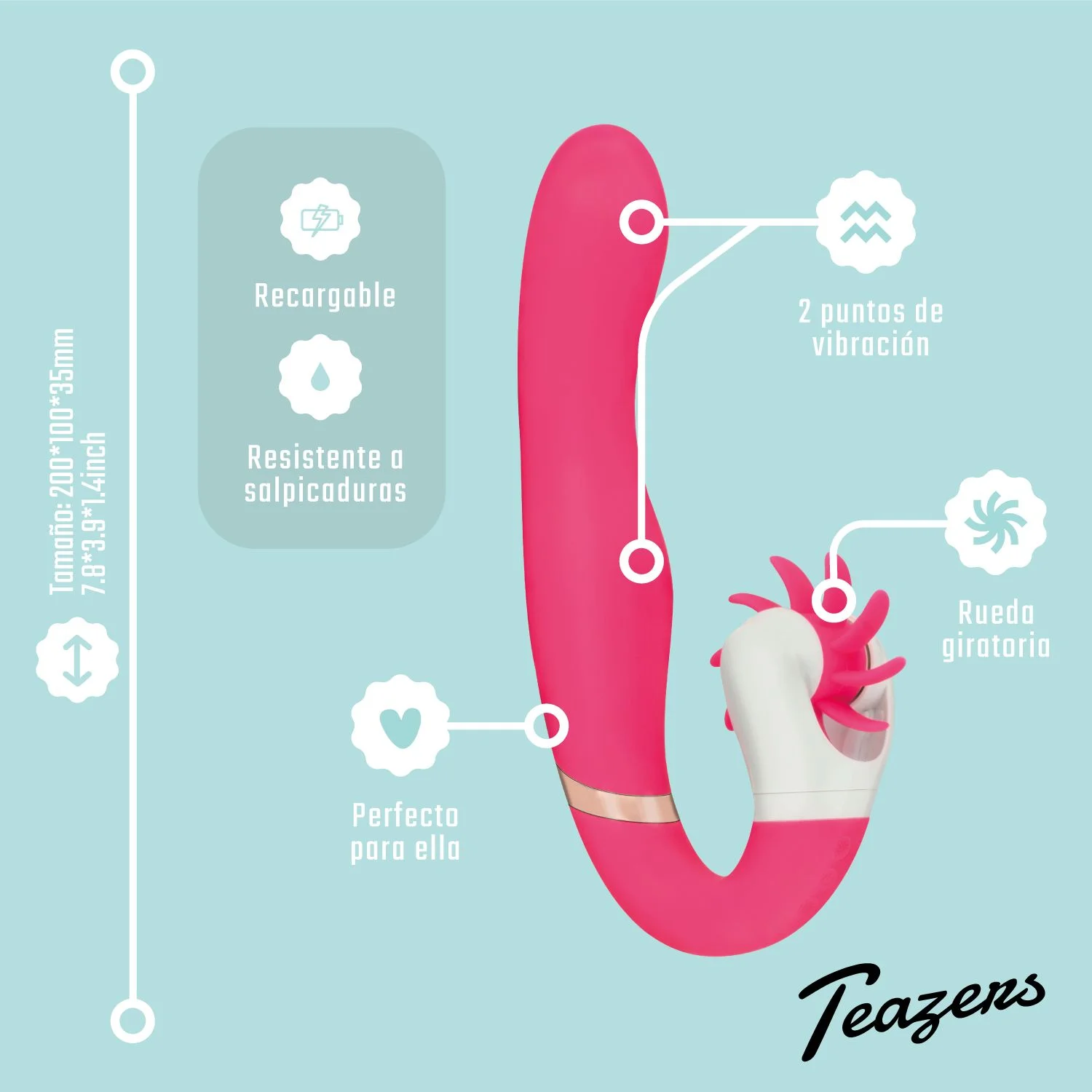 Teazers – Wheelie Vibe Vibrator – Roze