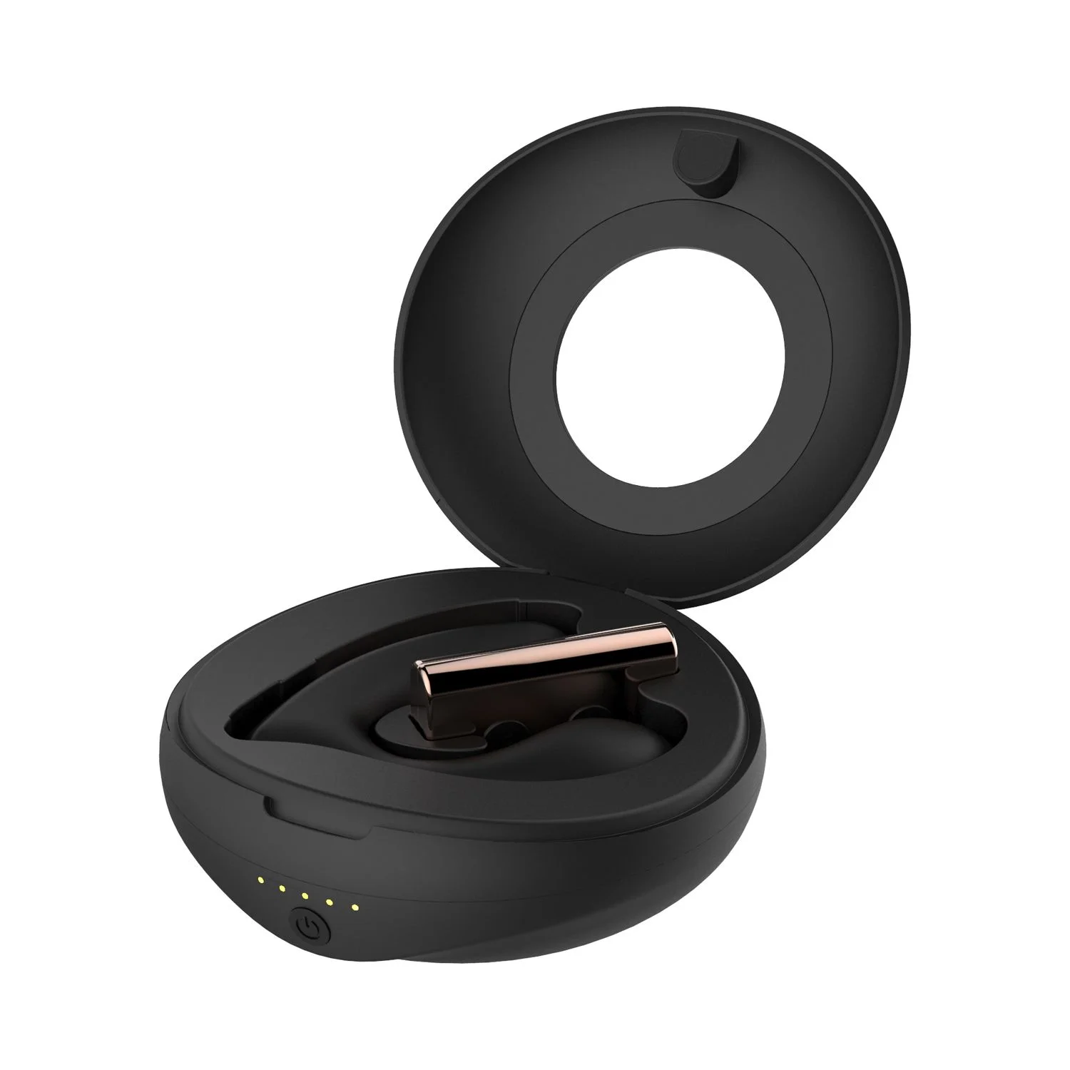 Rosy Gold – Wearable Vibrator met Luxe Oplaadcase – Zwart