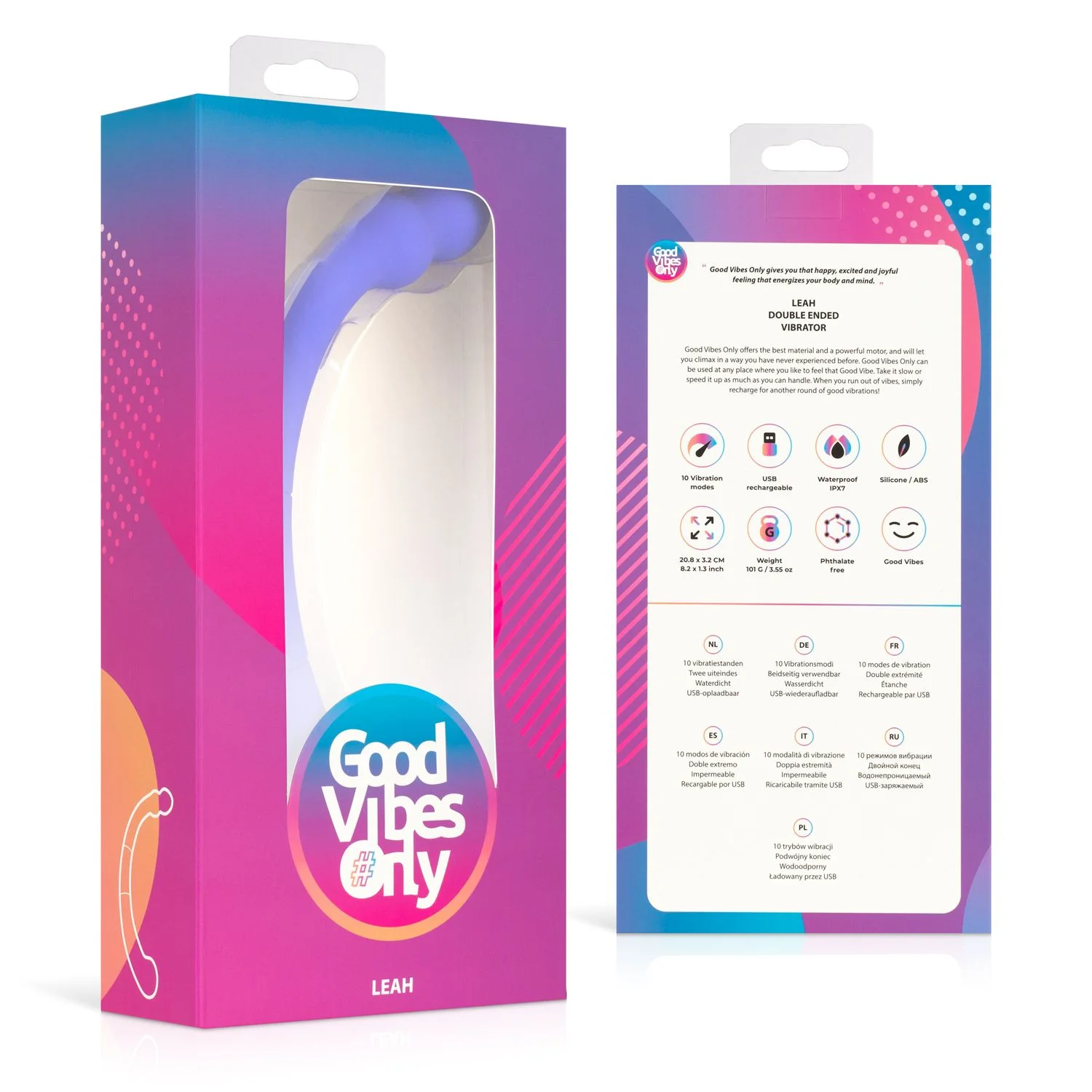 Good Vibes Only - Double End Vibrator Leah - Paars