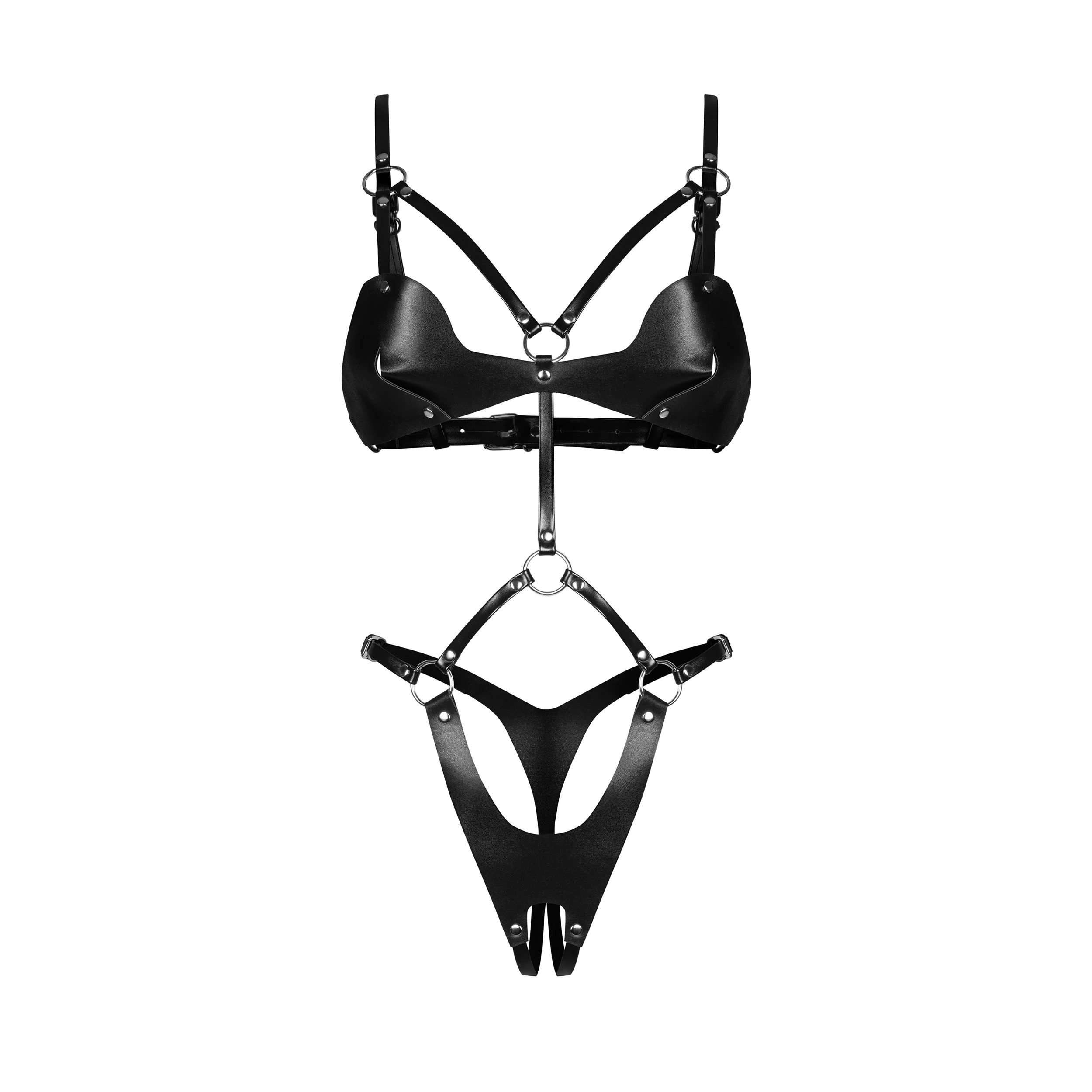 Obsessive - Dame Control Kruisloze Teddy - Zwart